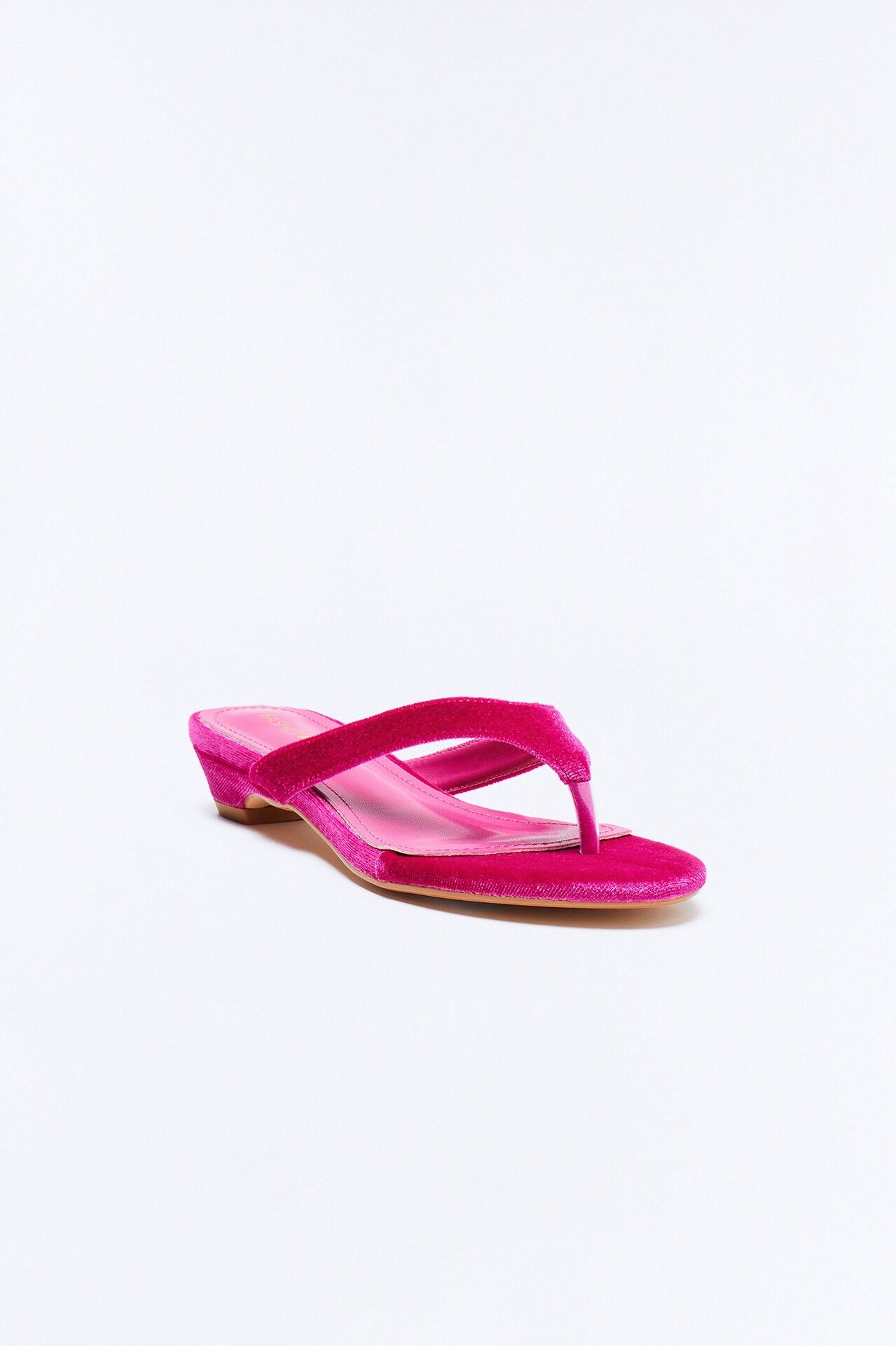 Rex Velvet Flip Flops - Hot Pink