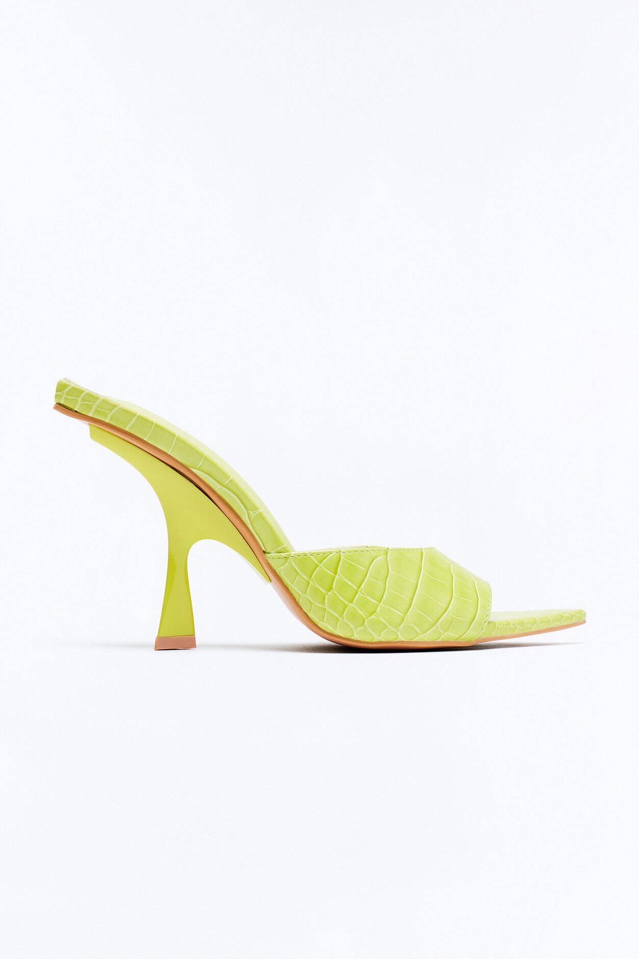Citrus Croc Heels - Lime