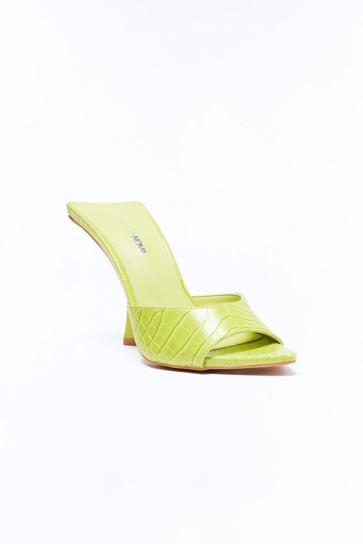 Citrus Croc Heels - Lime
