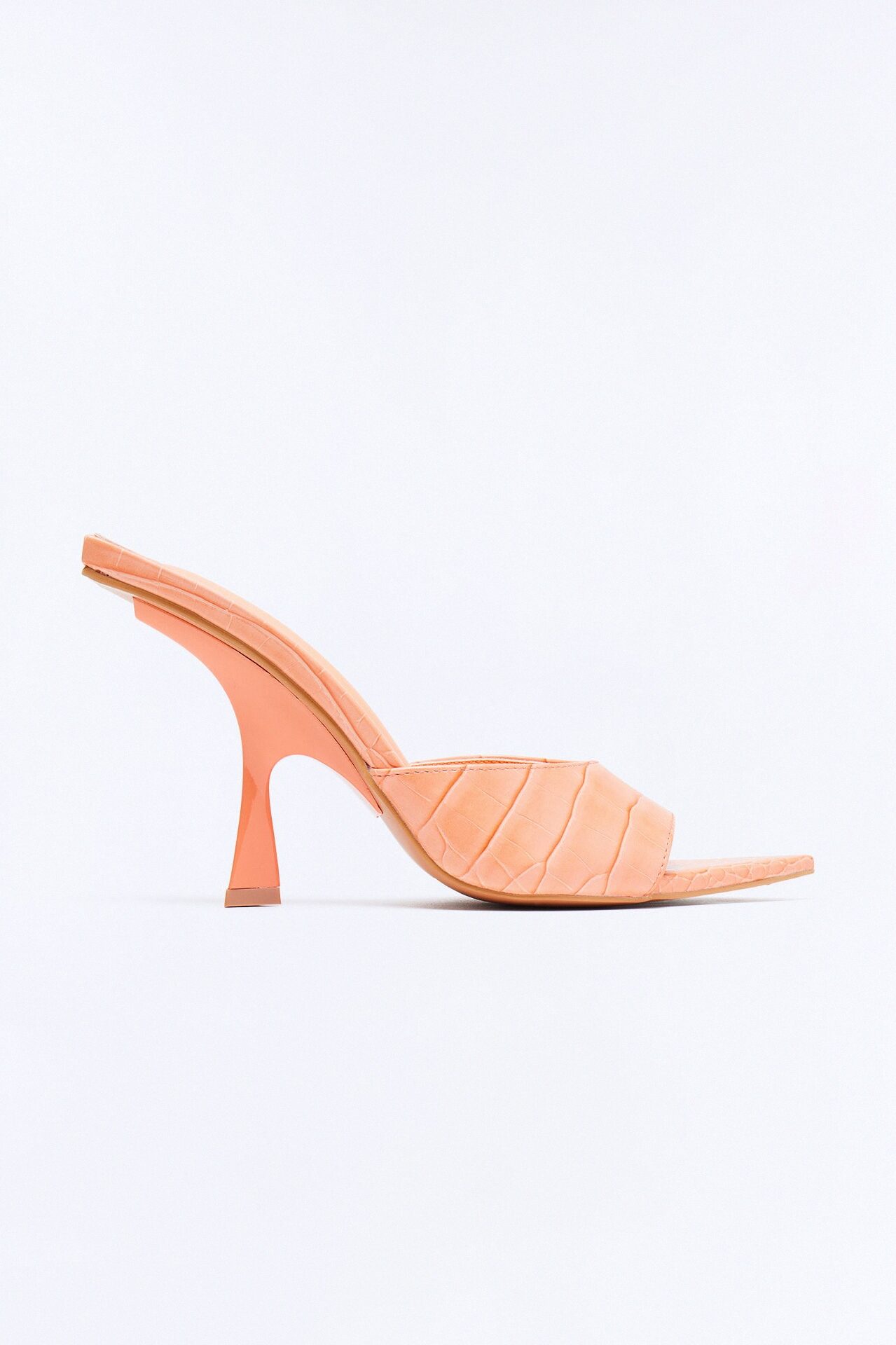 Citrus Croc Heels - Orange