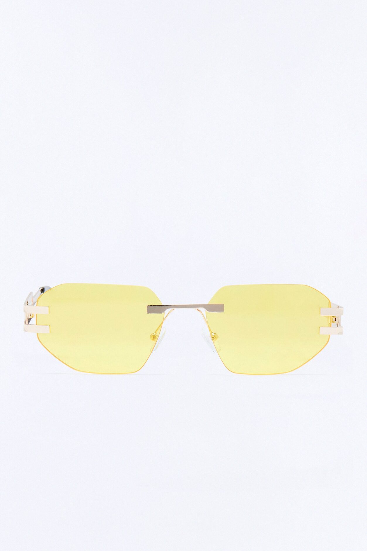 Statement Angular Sunglasses - Yellow