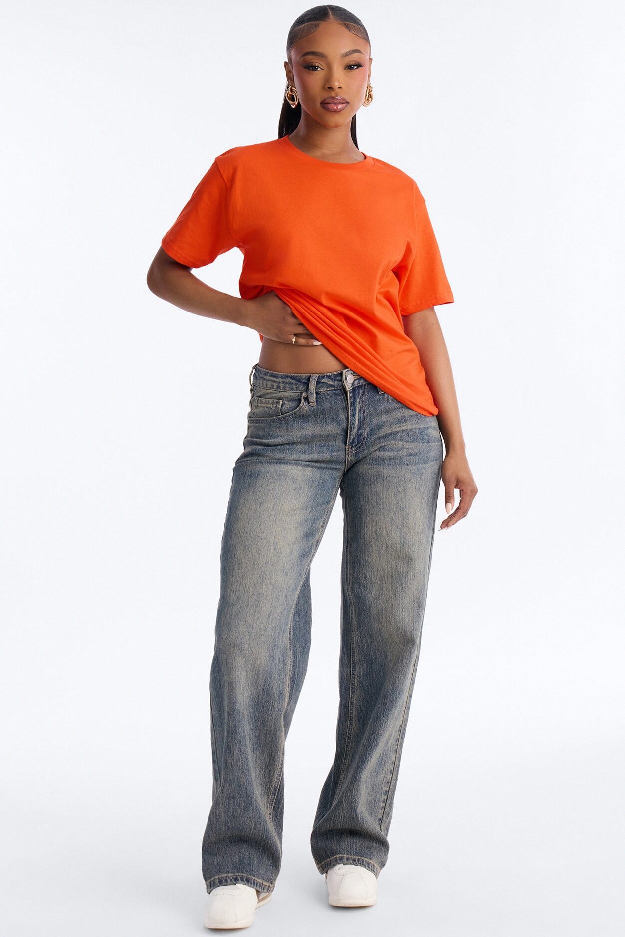 Your Everyday Oversized T Shirt - Orange