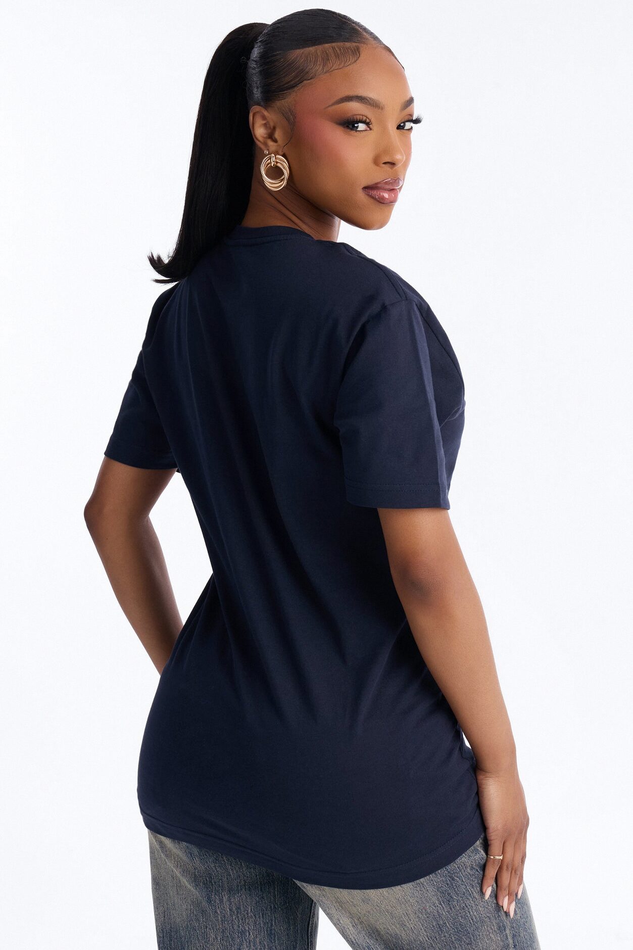 Random Tuesday Oversized T Shirt - Navy