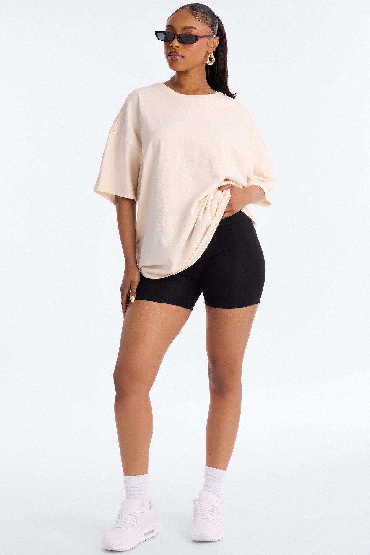 The Washed Oversized Tee - Bone