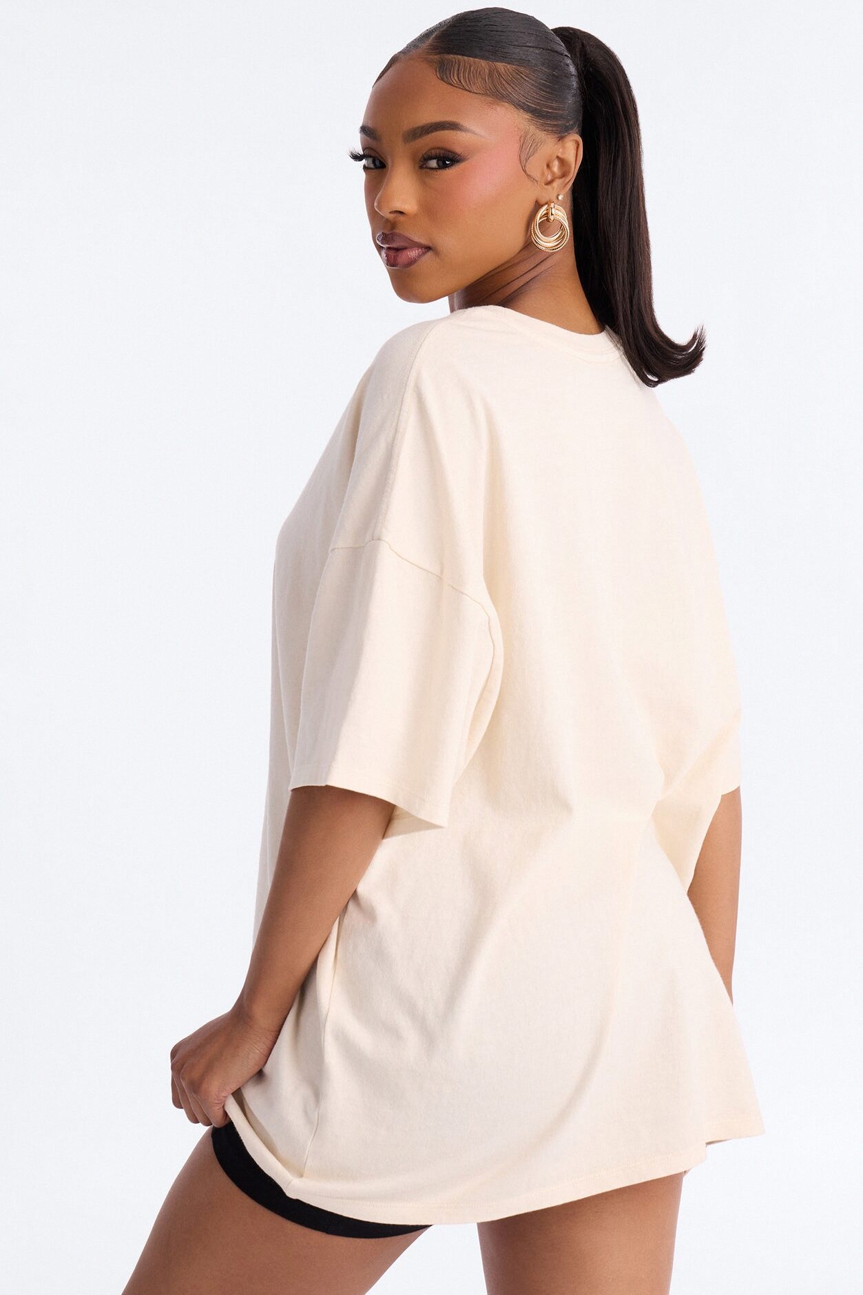 The Washed Oversized Tee - Bone