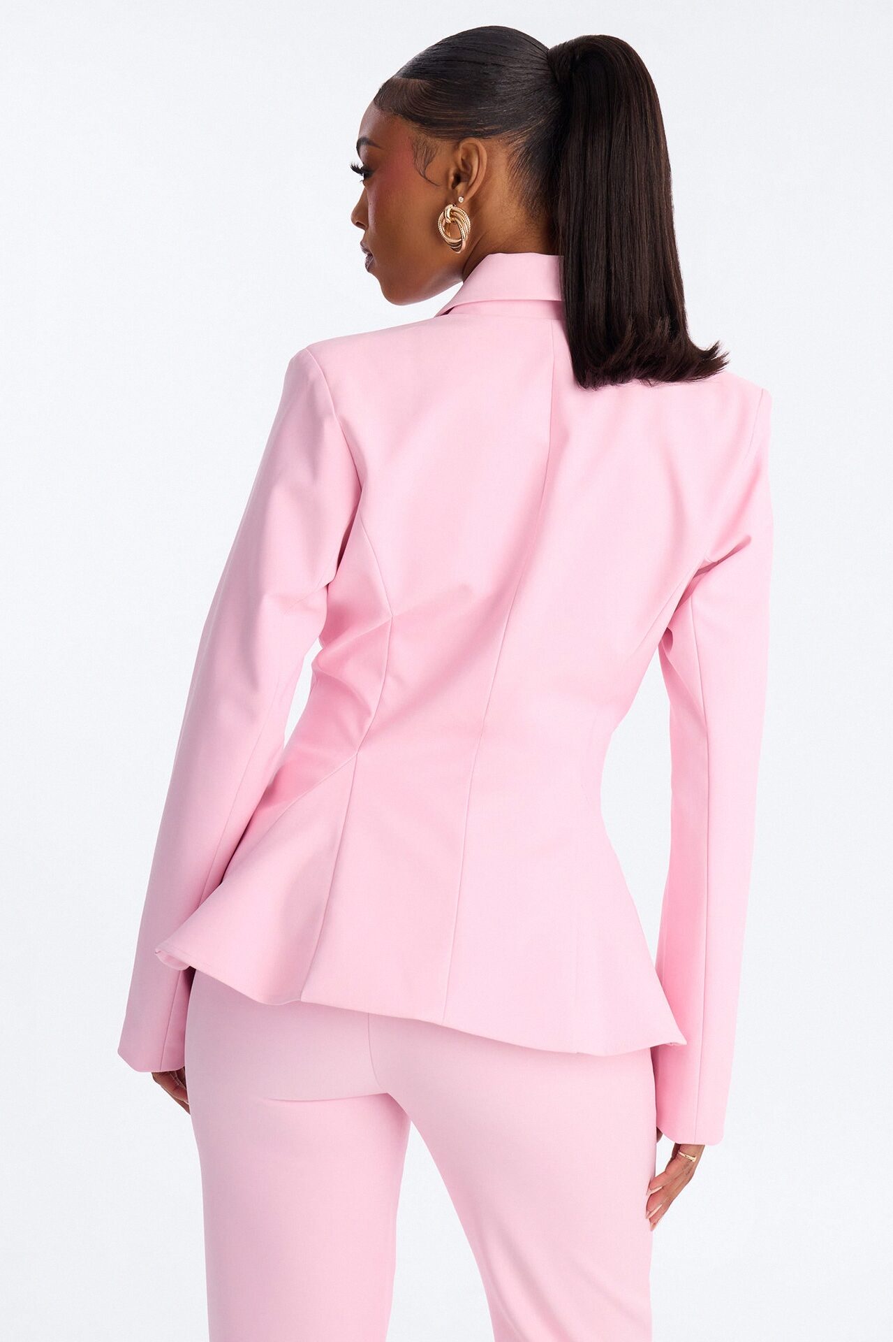 Mielle Peplum Blazer - Light Pink