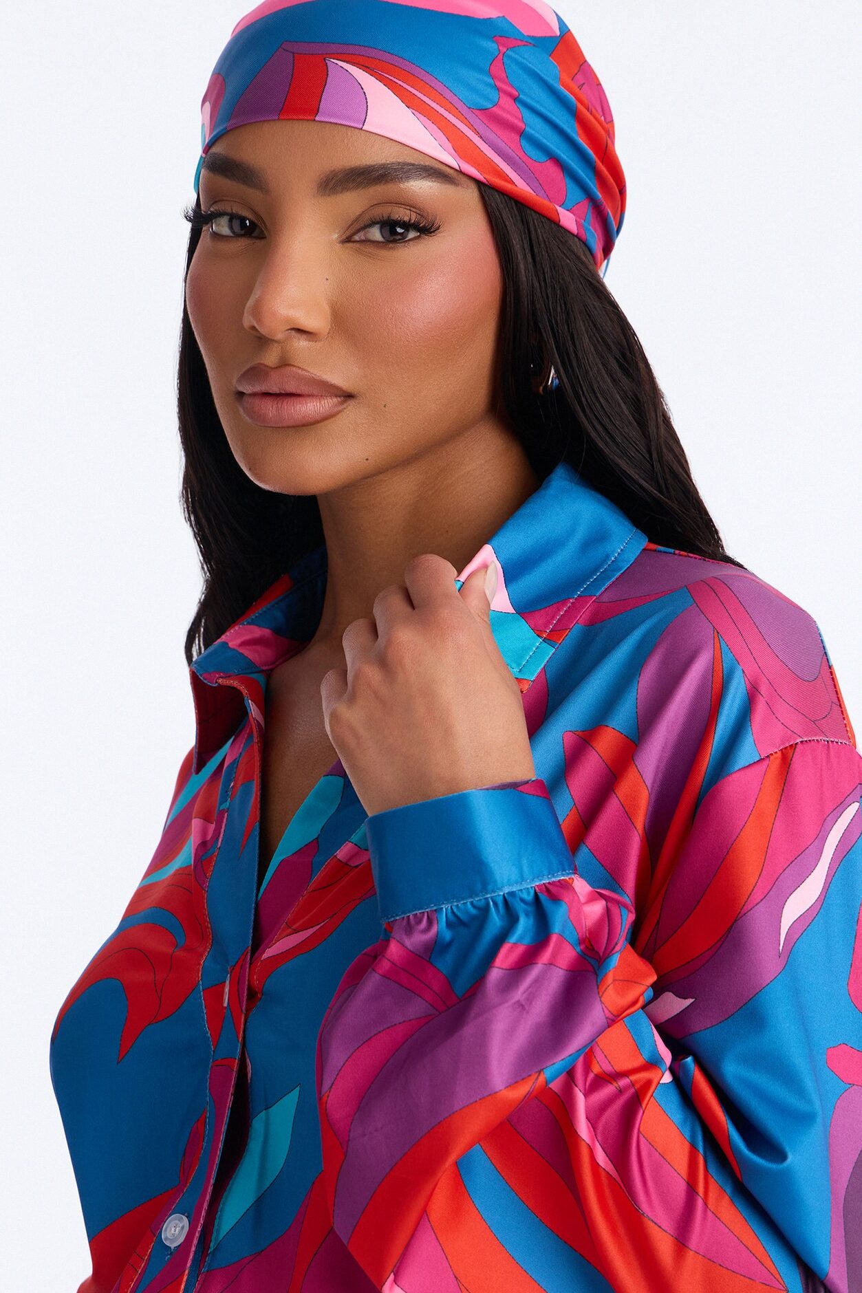 Cara Long Sleeve 2 Piece Romper Set - Pink