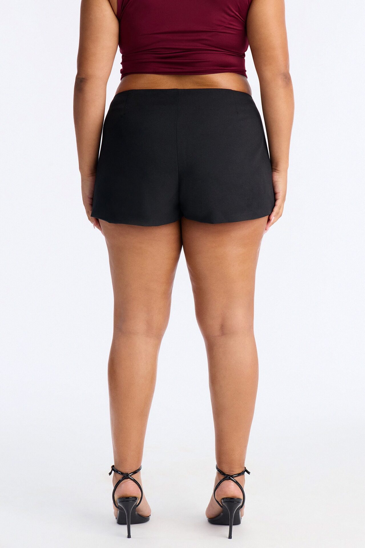 Lexi Linen Micro Mini Skort - Black