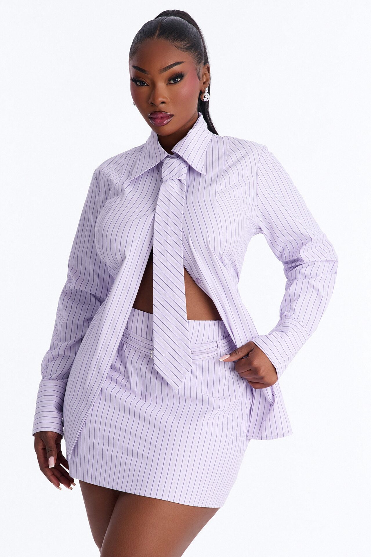 Take Notes Pinstripe 3 Piece Set - Lavender