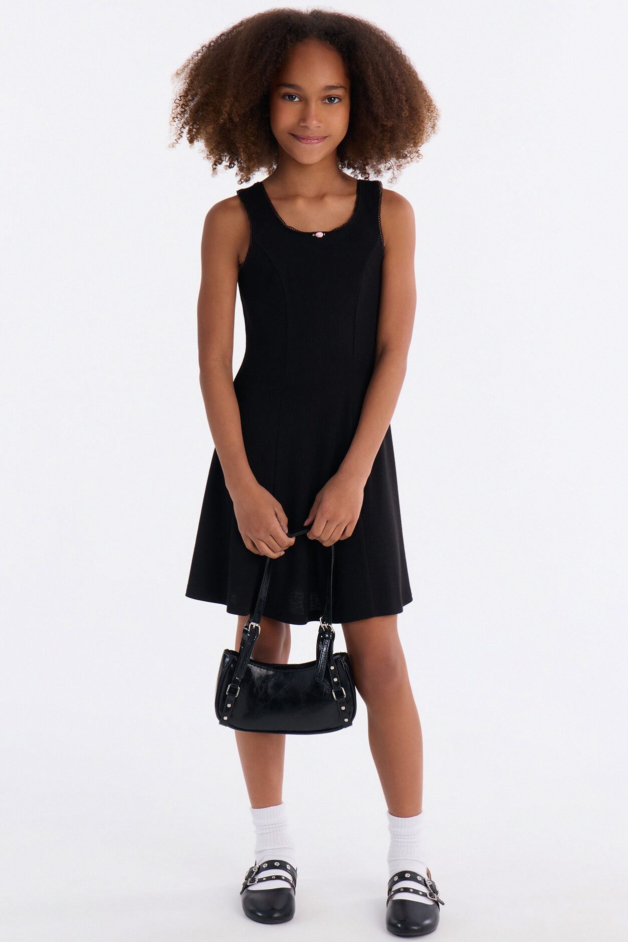 Mini Admiring Me Ribbed Mini Dress - Black