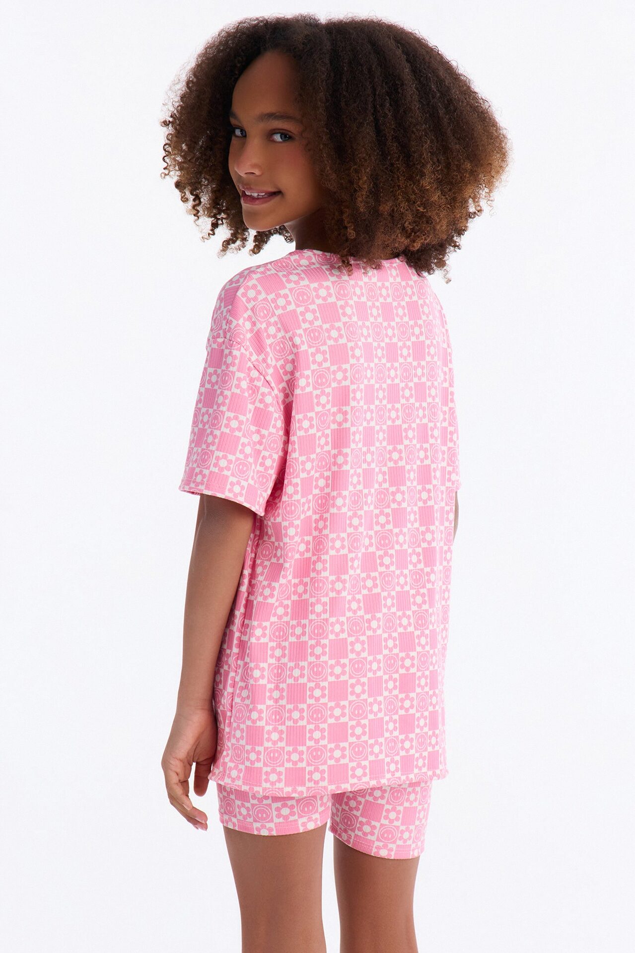 Mini All Smiles Short Set - Pink