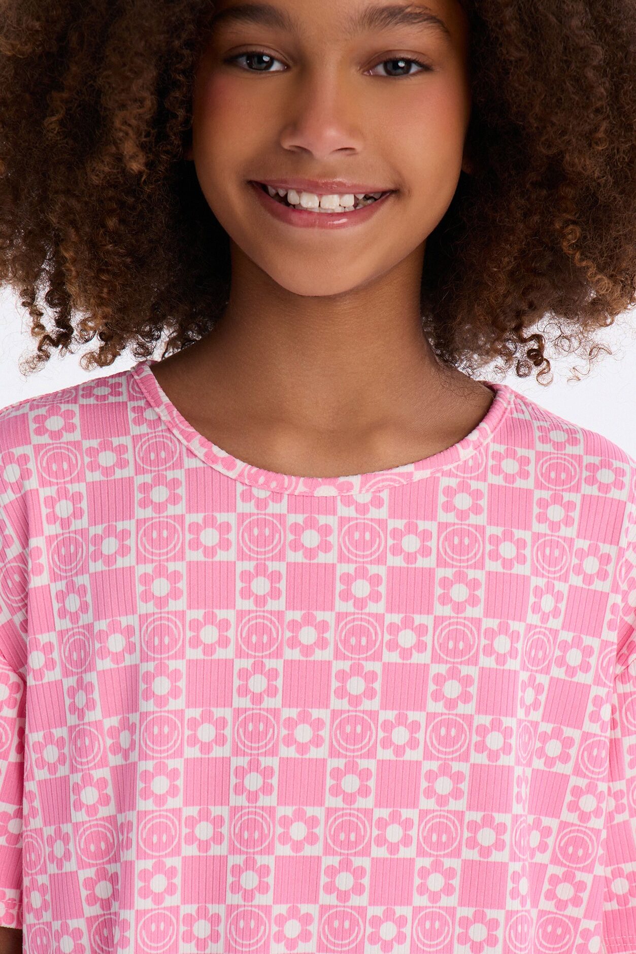 Mini All Smiles Short Set - Pink