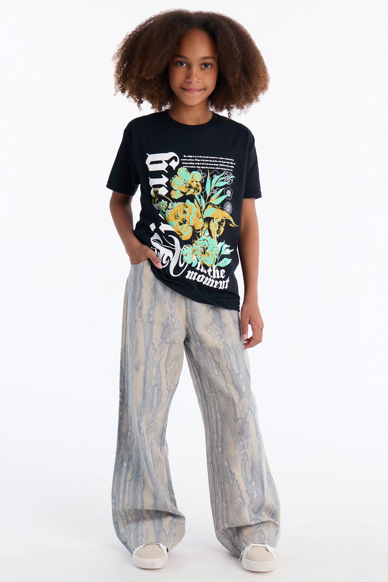 Mini Living In The Moment Short Sleeve Tee - Black