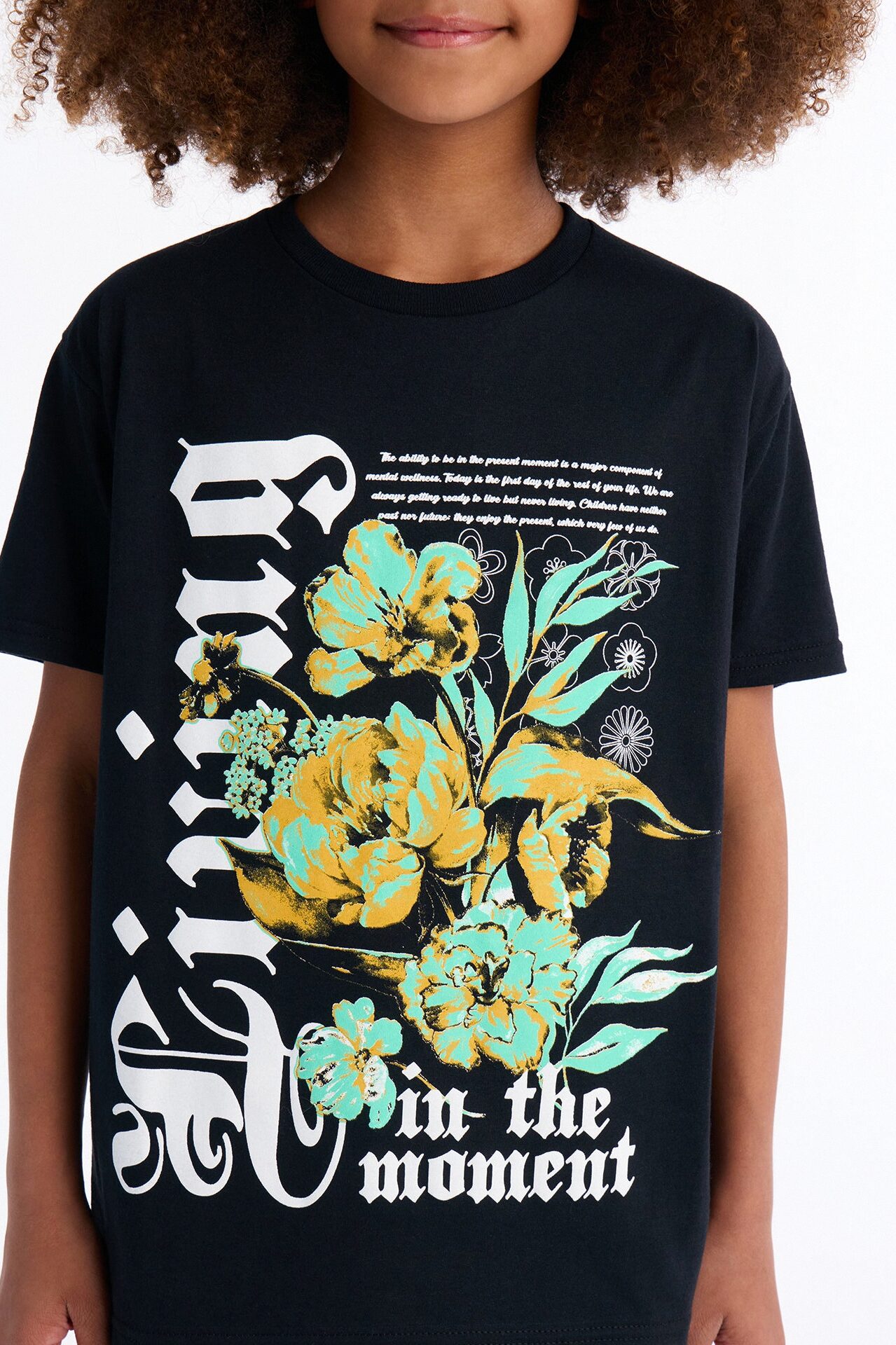 Mini Living In The Moment Short Sleeve Tee - Black