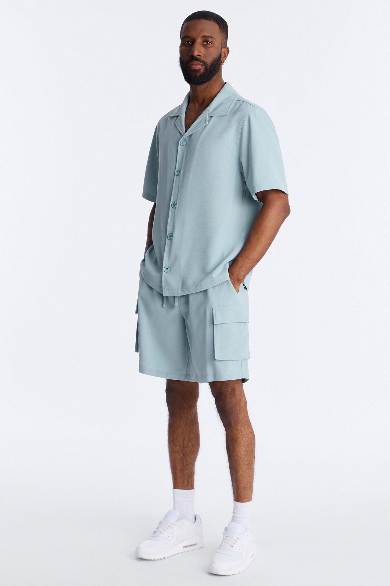 Golden Hour Relaxed Cargo Short - Slate Grey