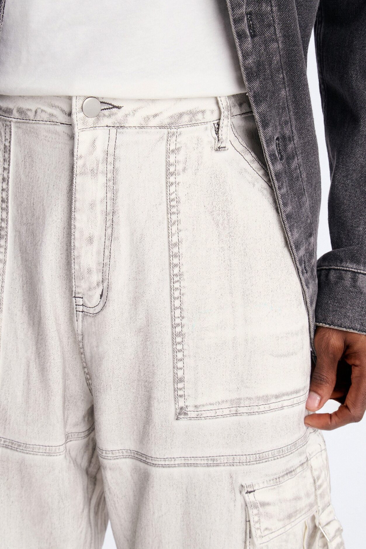 Morph City Switch Cargo Jean - Light Grey