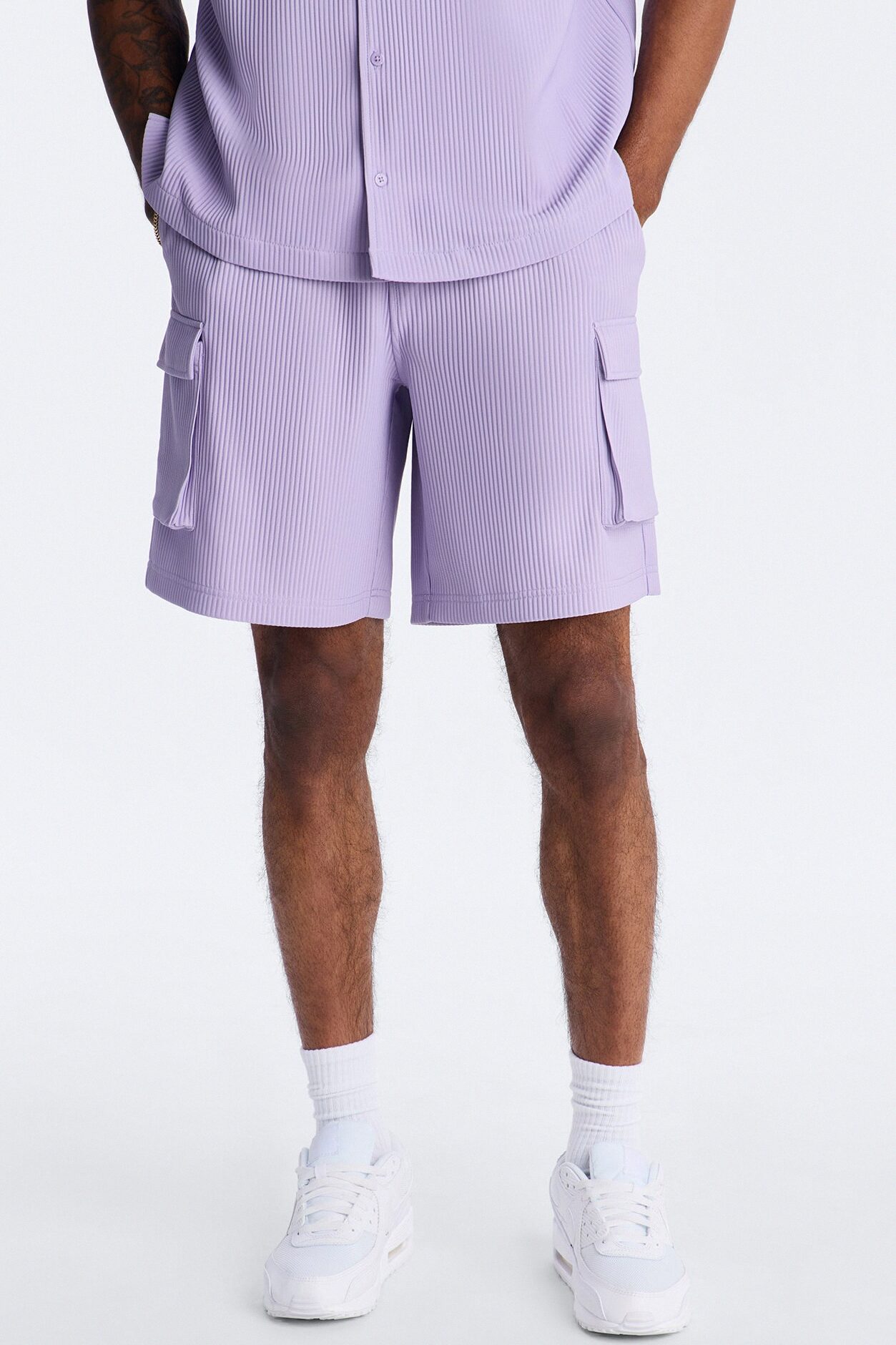 Show Up Relaxed Cargo Short - Lavender