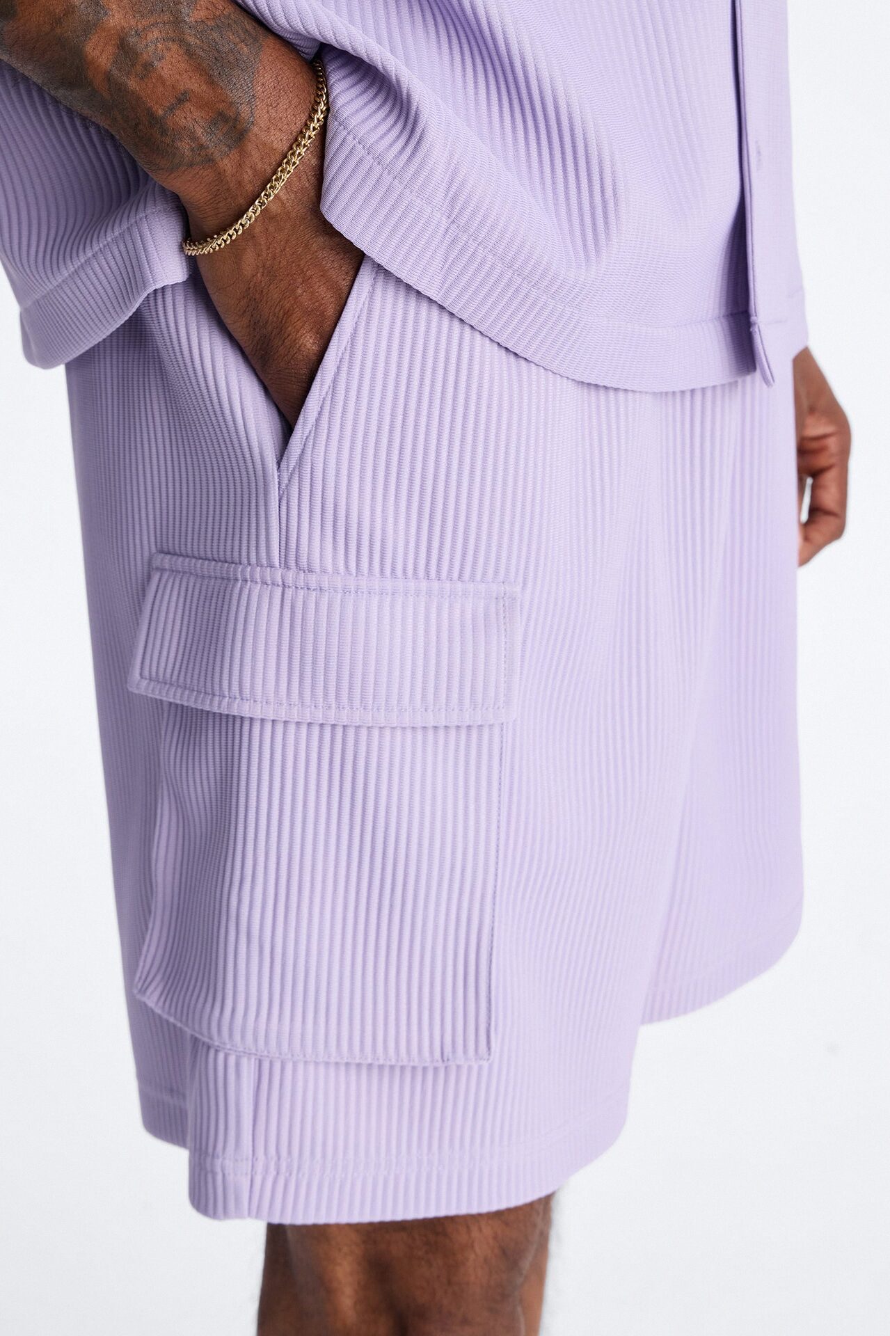 Show Up Relaxed Cargo Short - Lavender