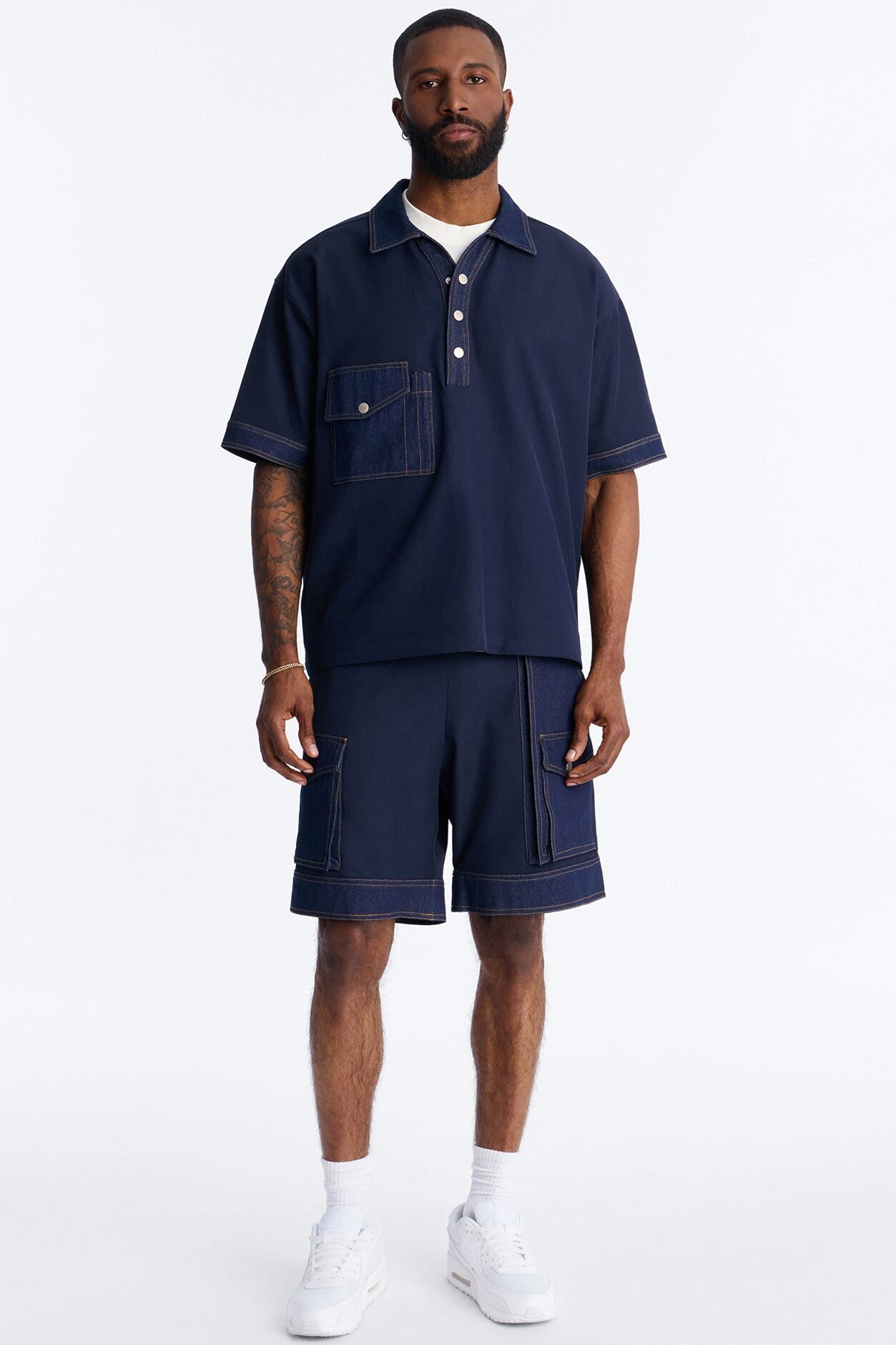 Relaxed Blueprint Cargo Short - Indigo