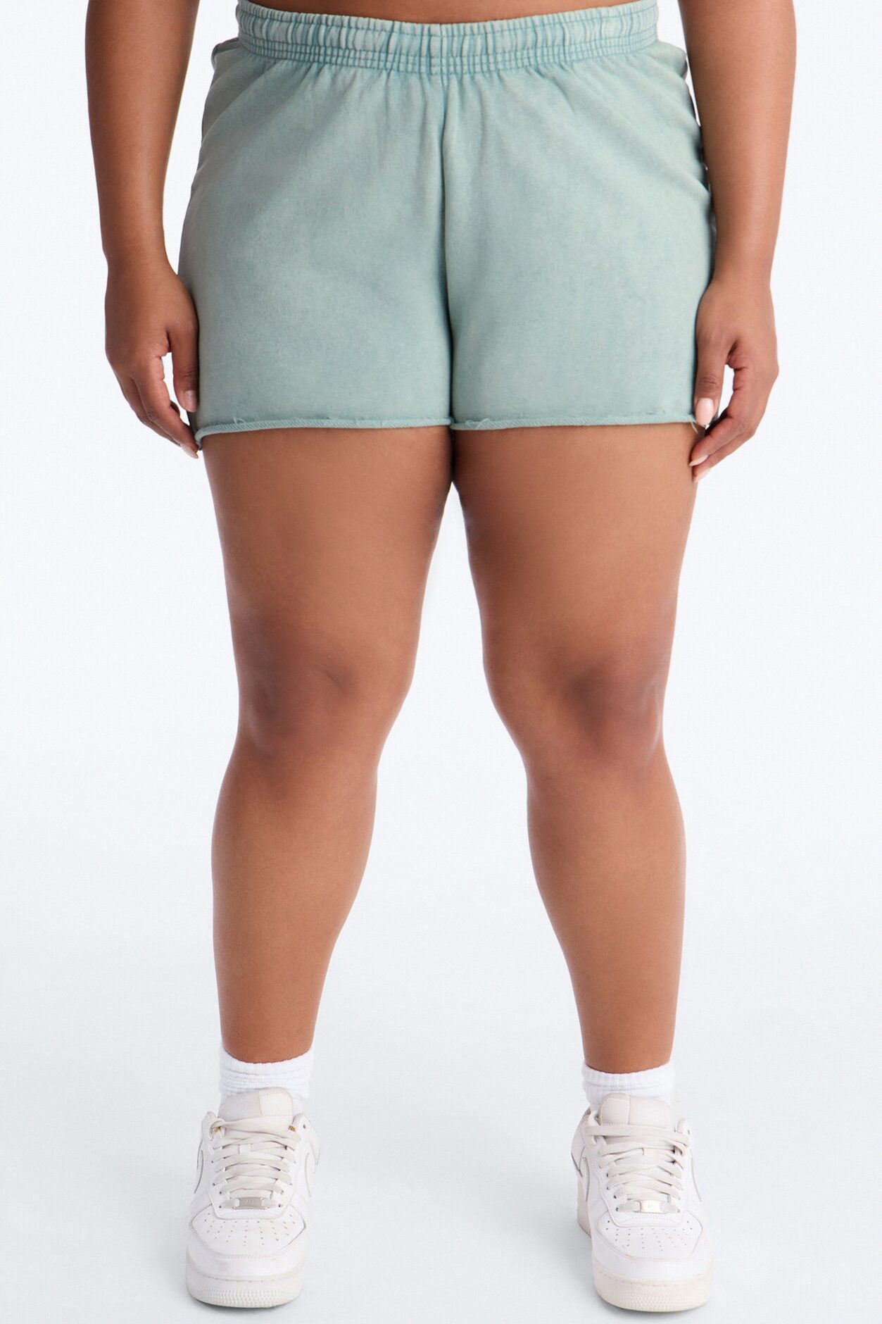 Maya Washed Micro Sweatshorts - Sage