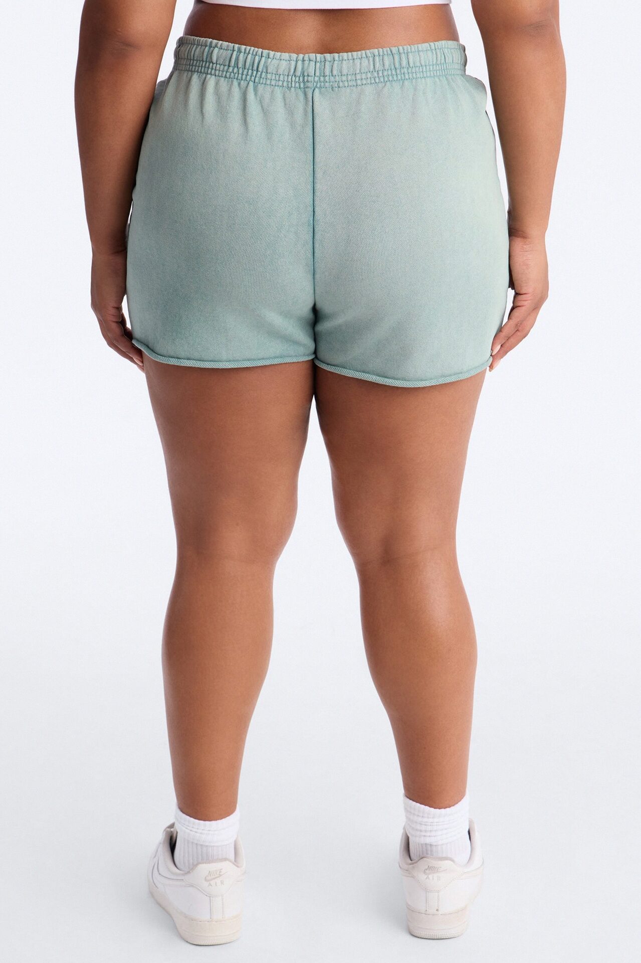 Maya Washed Micro Sweatshorts - Sage