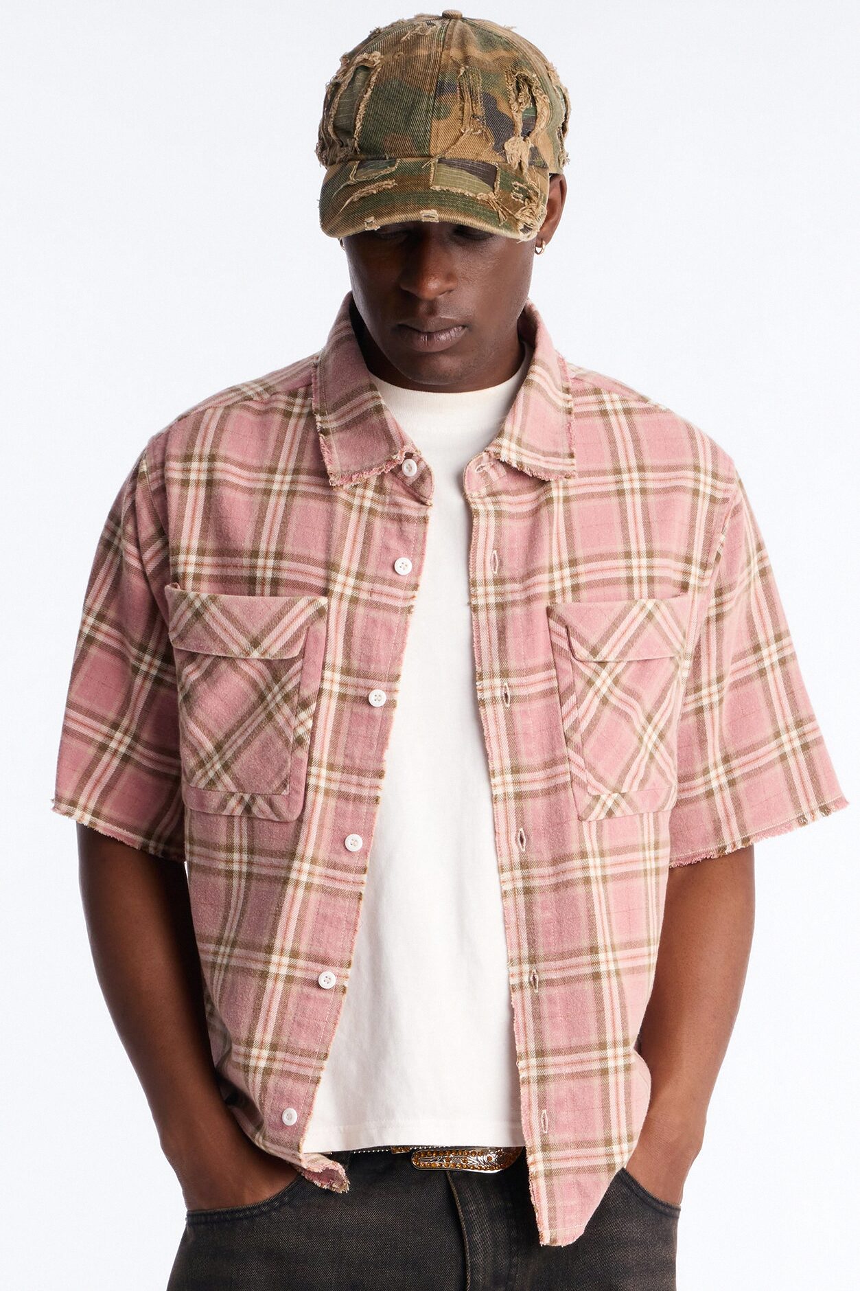 Really Really Flannel Button Up Shirt - Pink