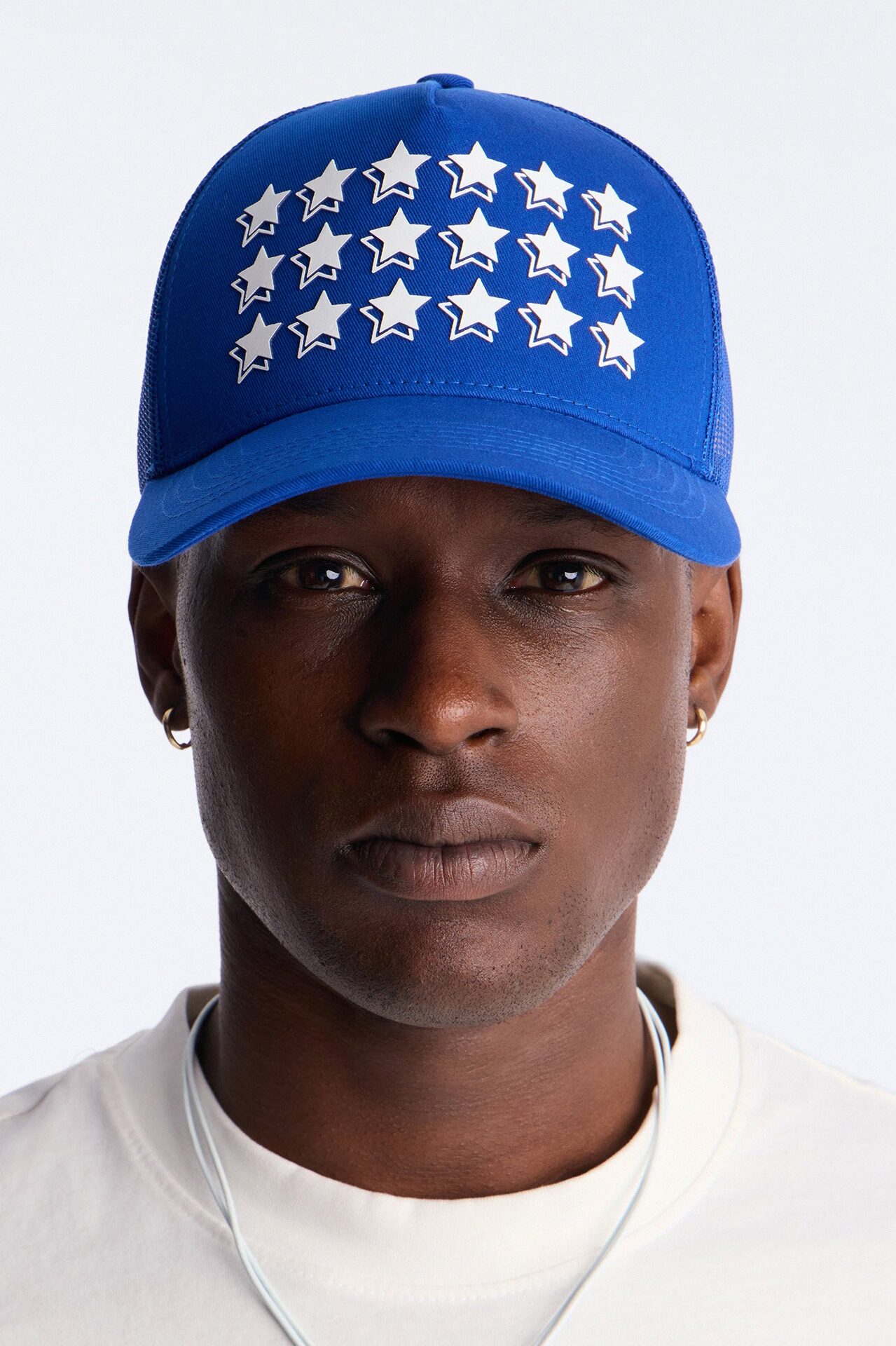 All Star Cotton Twill Mesh Snapback Hat - Blue