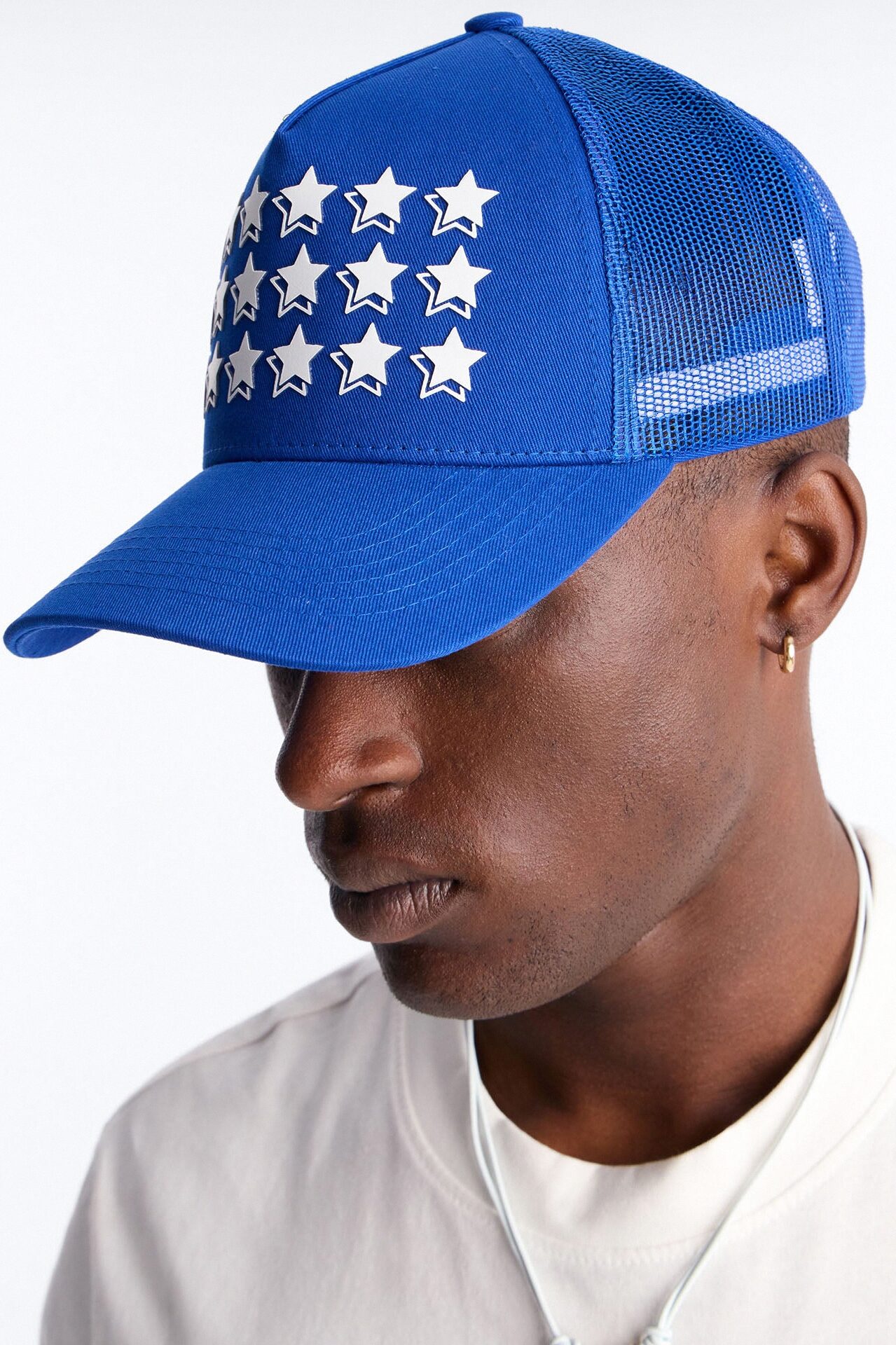 All Star Cotton Twill Mesh Snapback Hat - Blue