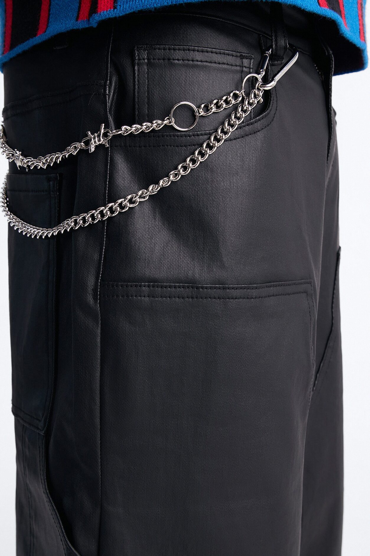 Barbed Wire Chain Belt - Silver
