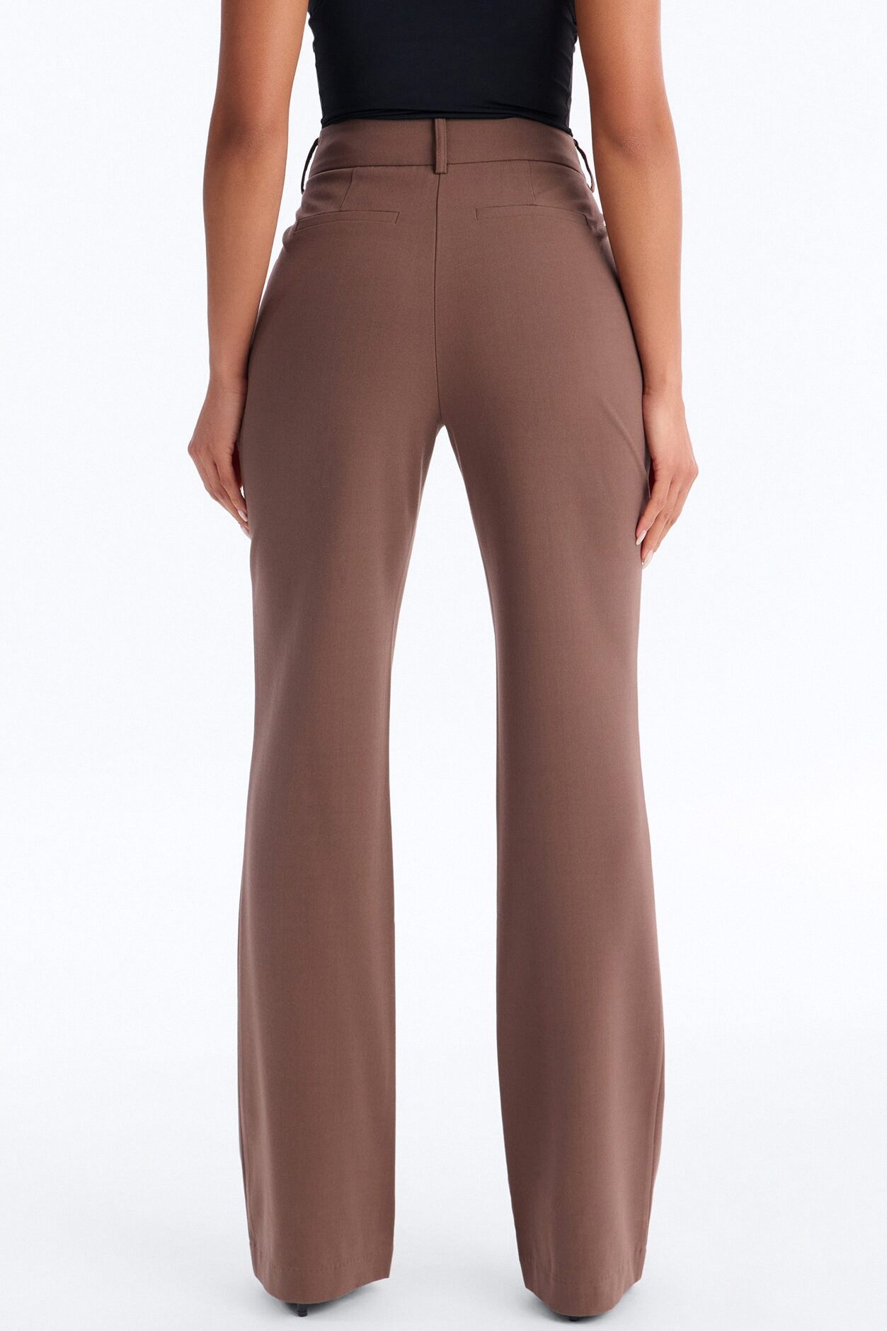 Tasha Dressy High Rise Pants - Caffe