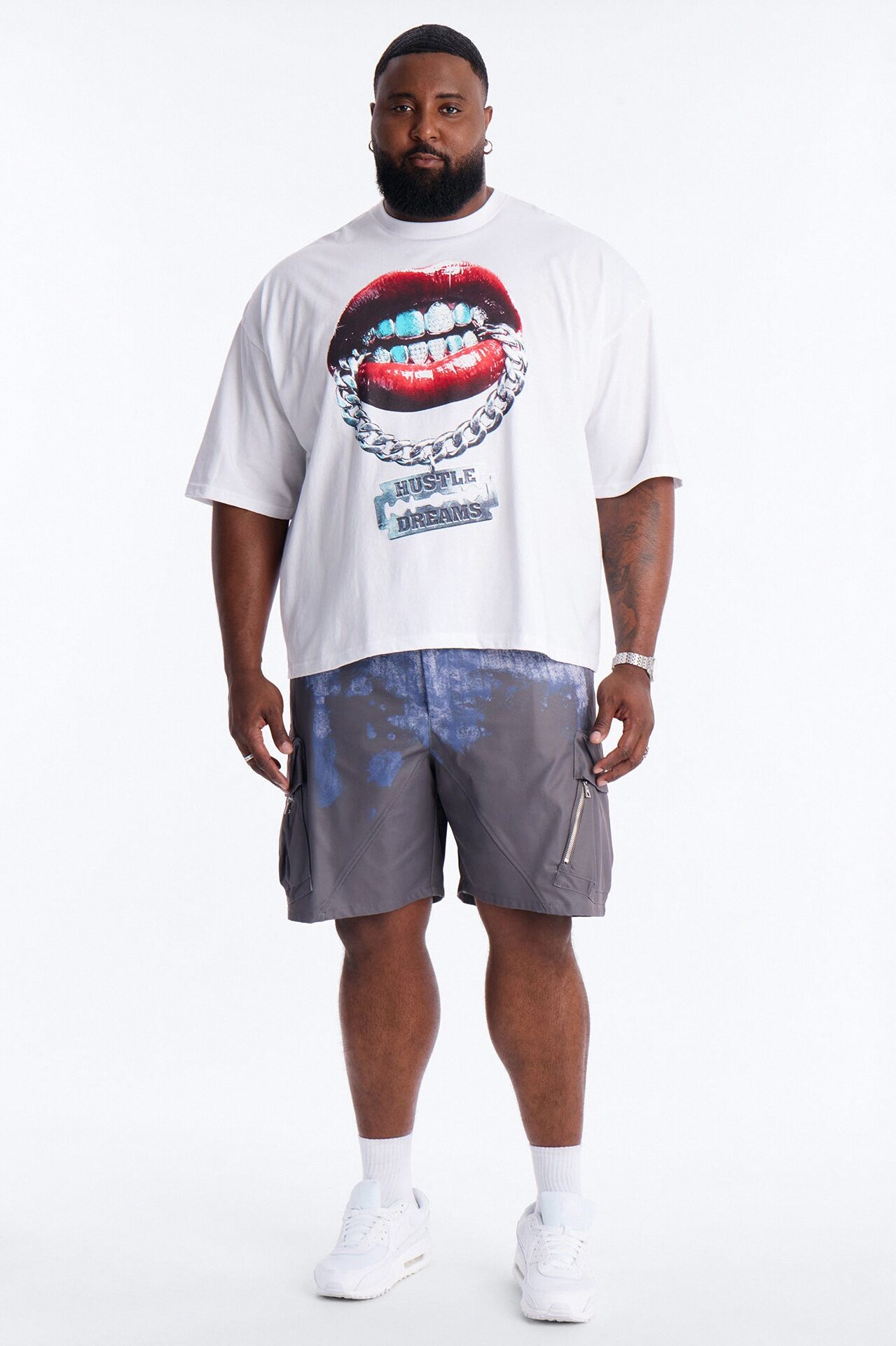 Hustle Dreams Boxy Short Sleeve Tee - White