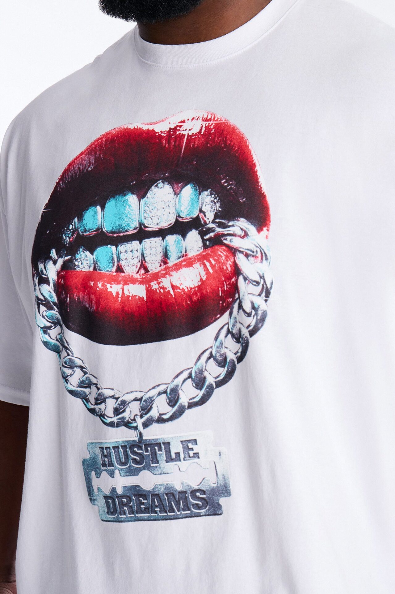 Hustle Dreams Boxy Short Sleeve Tee - White