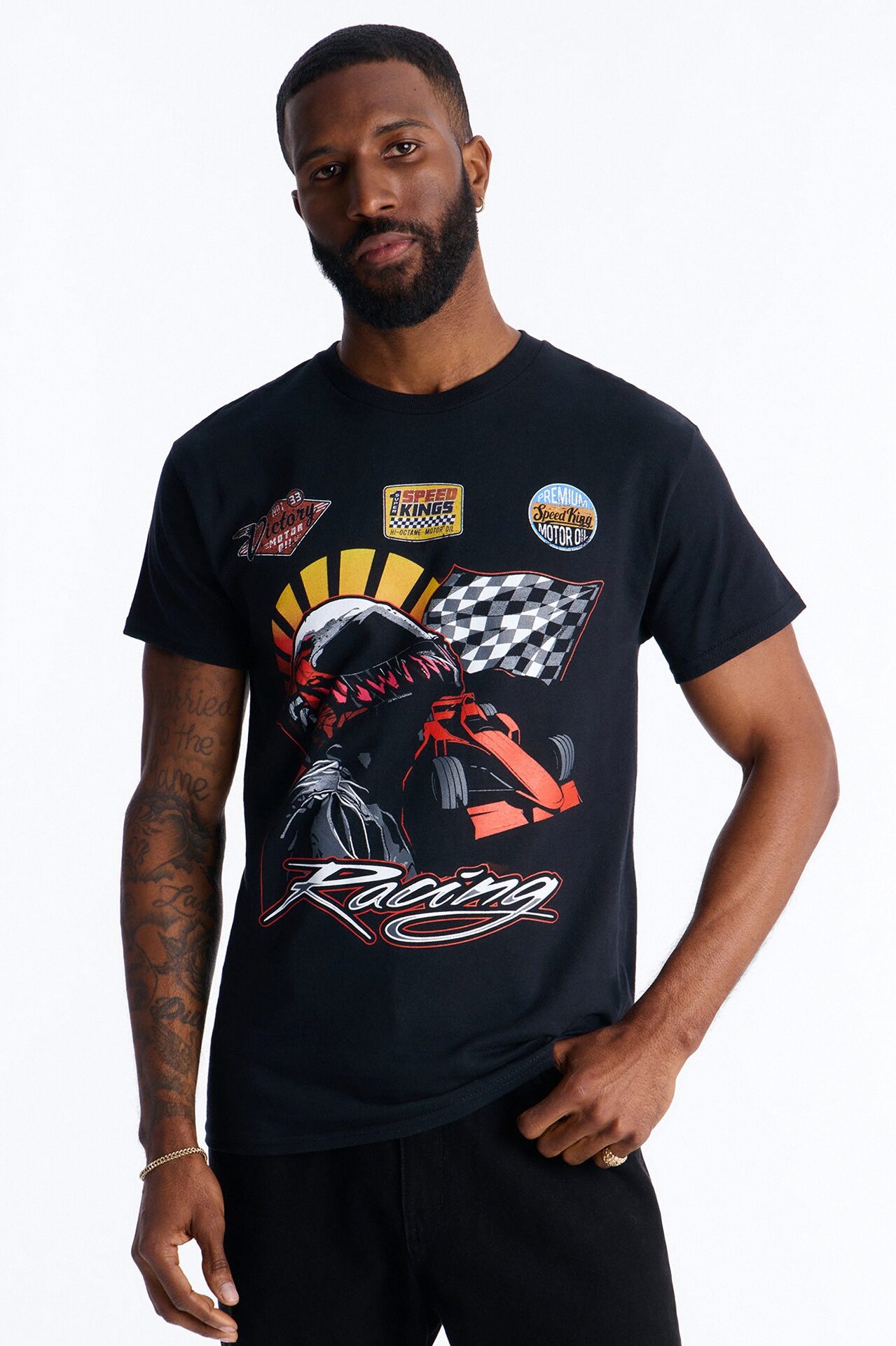 Pure Speed Racing Short Sleeve Tee - Black