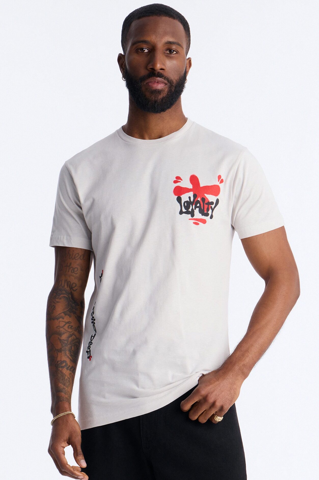 Loyalty Runs Deep Out Here Short Sleeve Tee - Grey