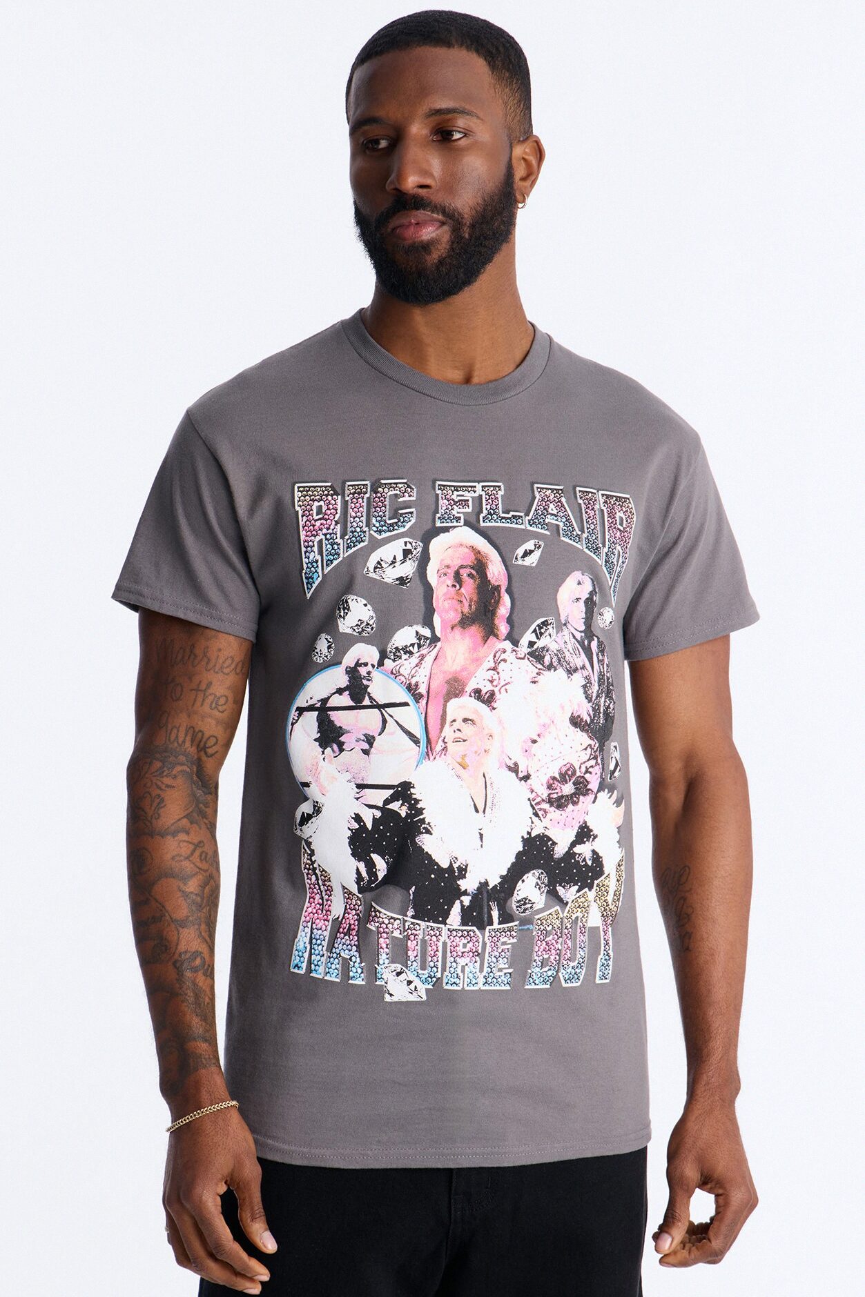 The Nature Boy Ric Flair Short Sleeve Tee - Charcoal