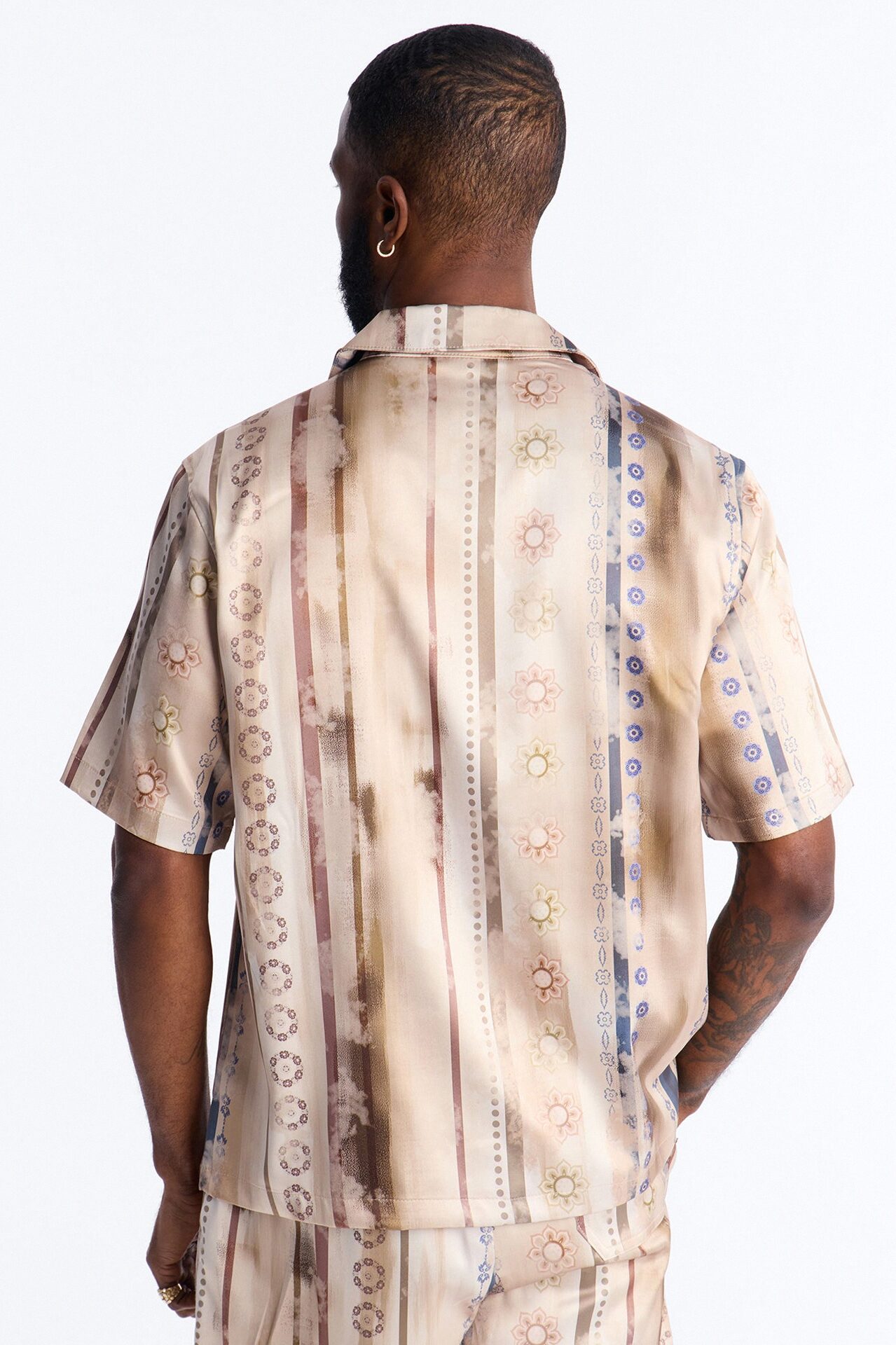 Rosewood Cuban Collar Button Up Shirt - Brown