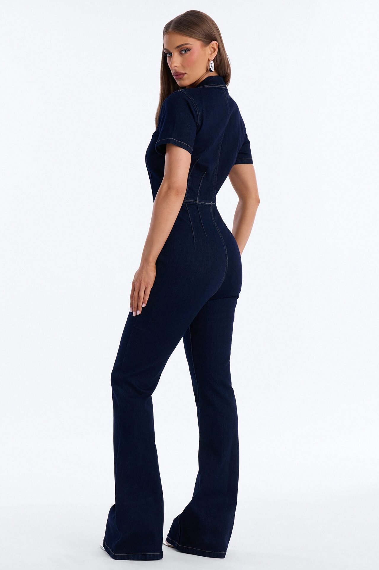 Can't Be Tamed Denim Jumpsuit - Dark Wash