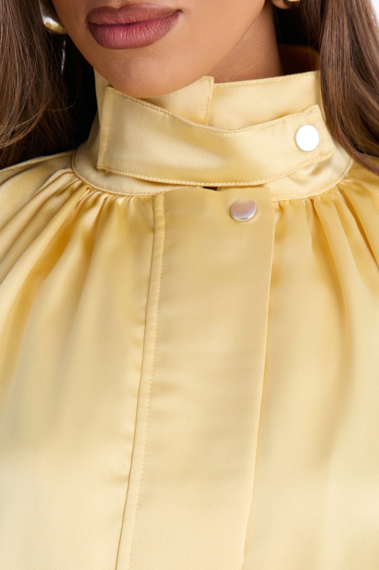 Sia Satin Collar Romper - Yellow