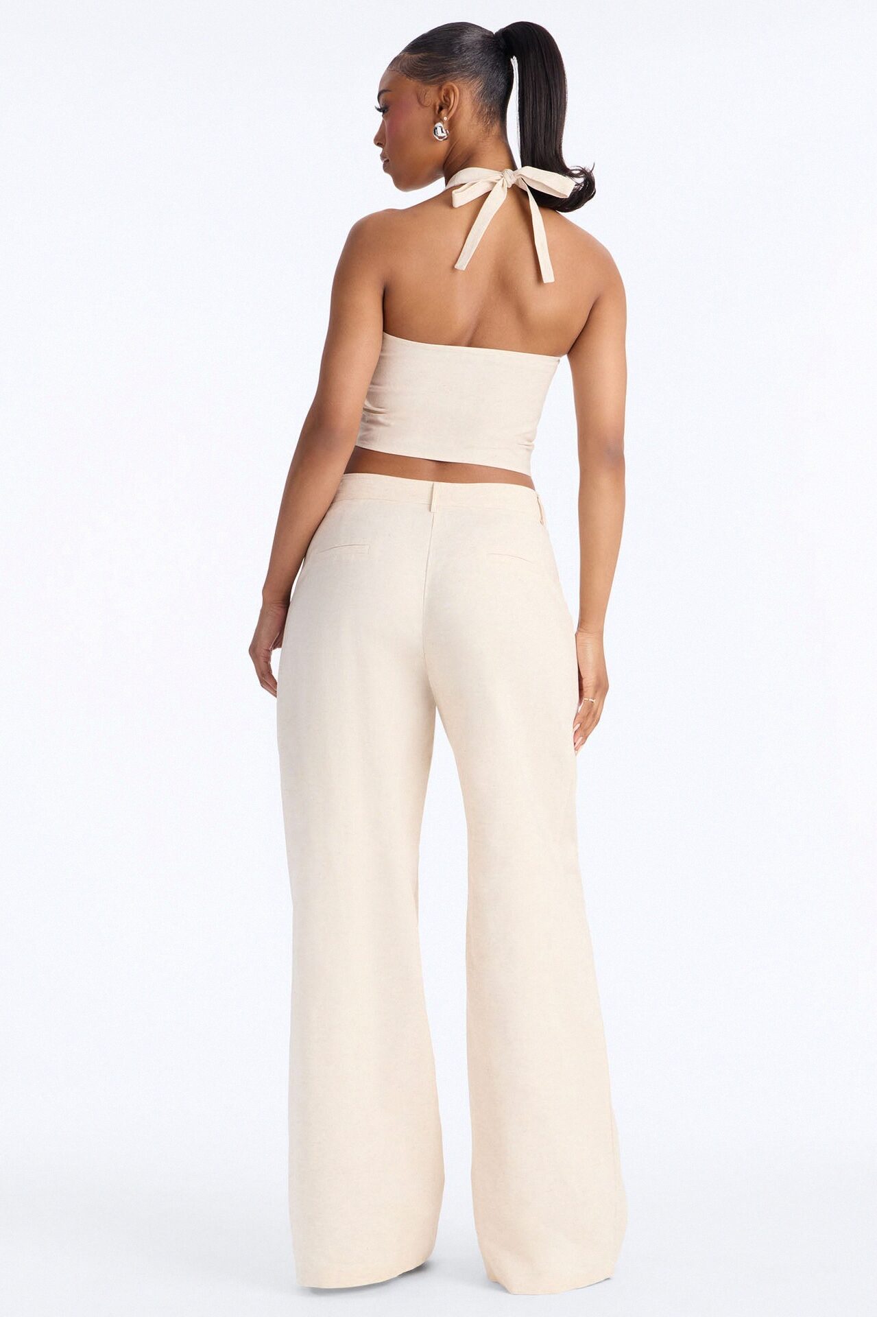 Ocean Breeze Linen Low Rise Pant 33″ - Stone