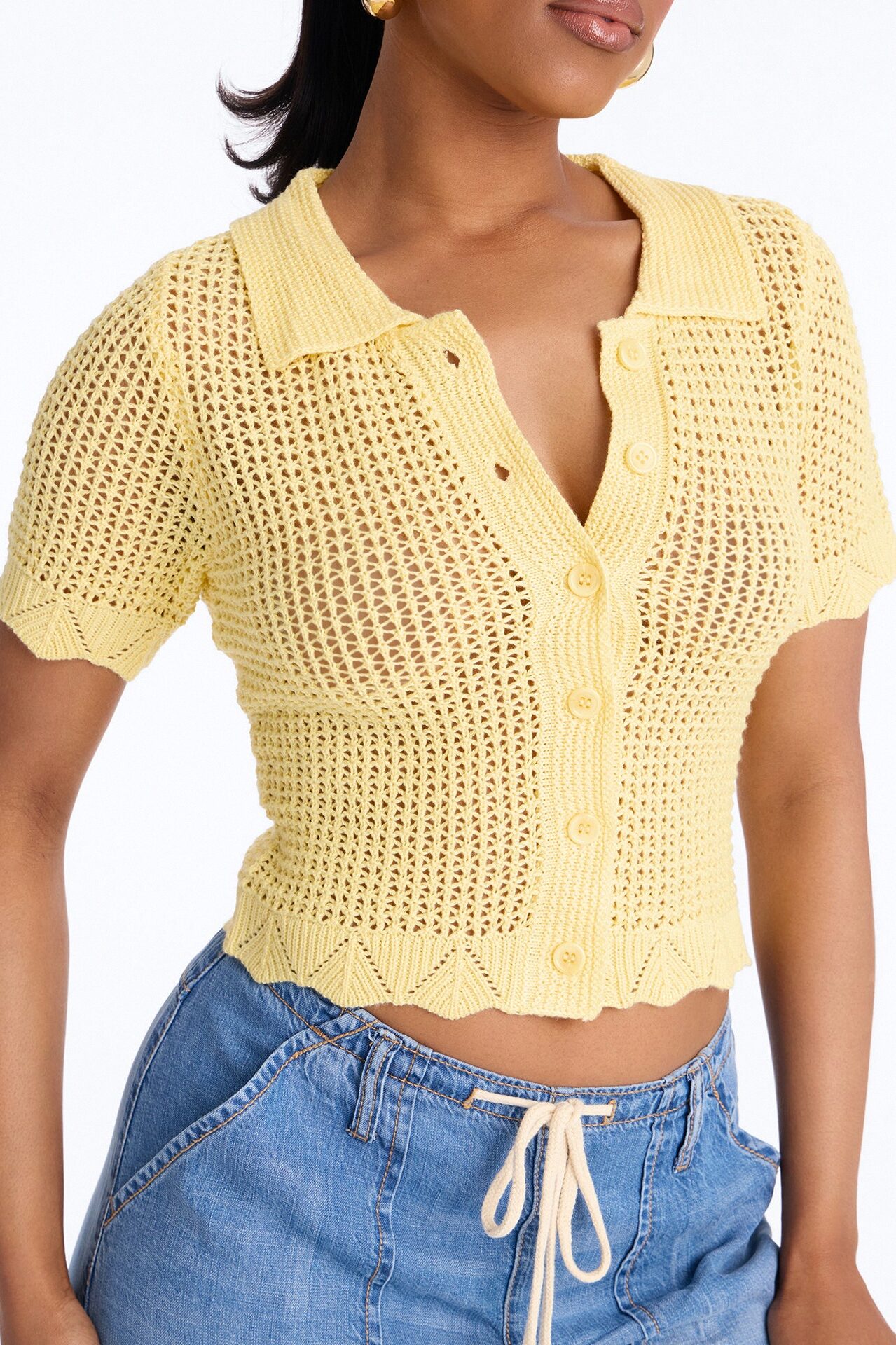 Jazzy Sweater Shirt - Butter Yellow