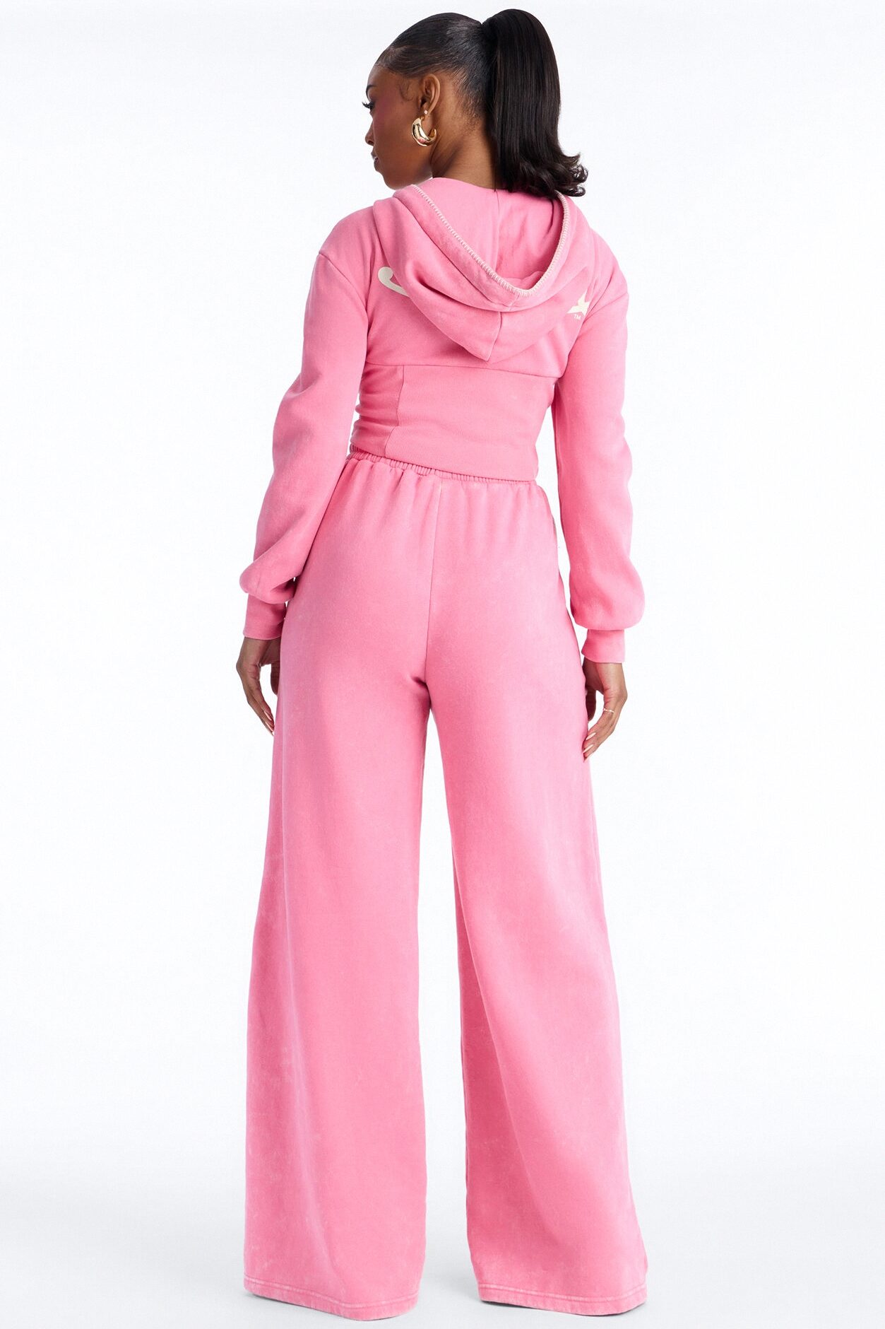 Von Dutch Washed Faded Love Pants - Pink