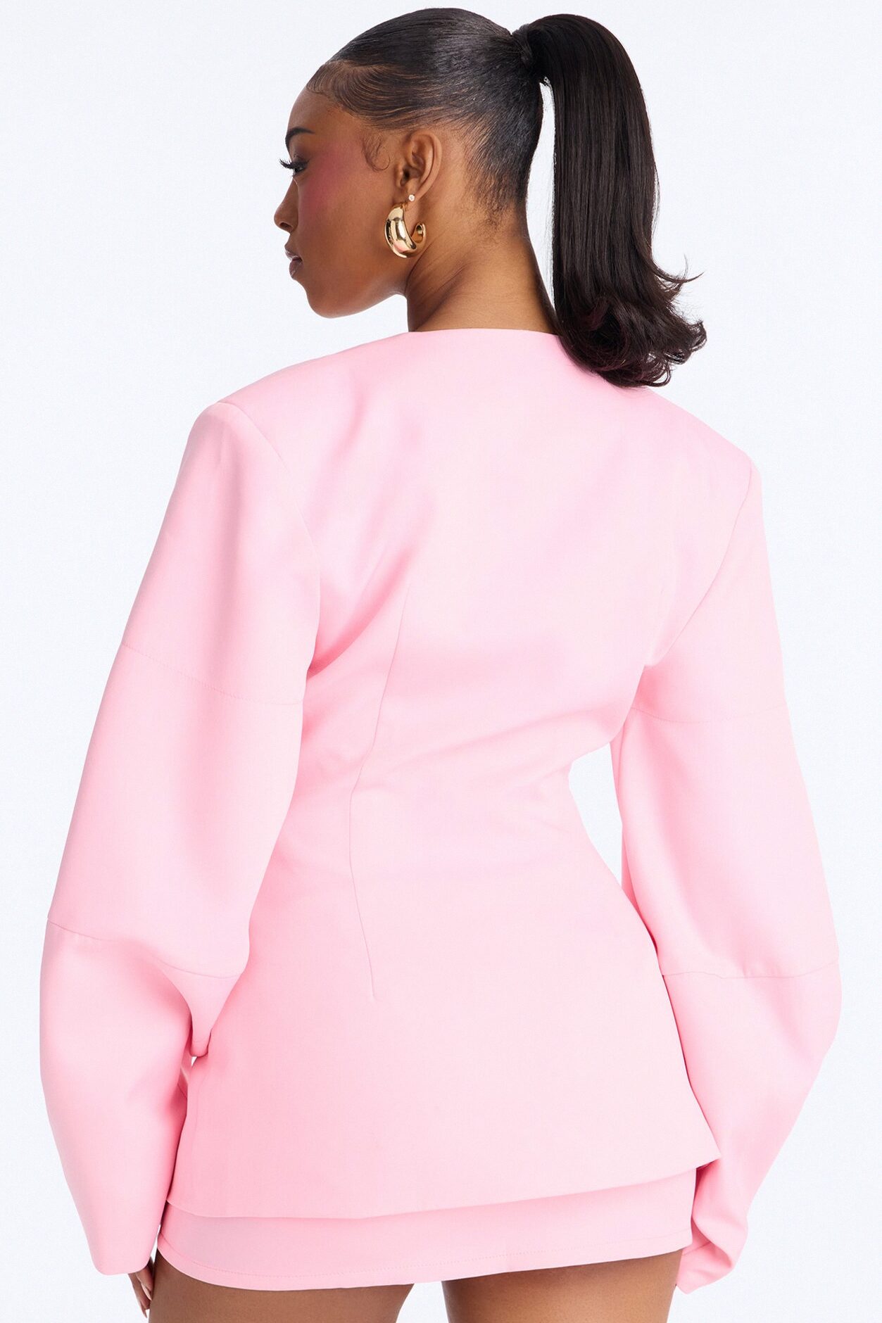 Sweet & Smart Barrel Sleeve Blazer - Pink