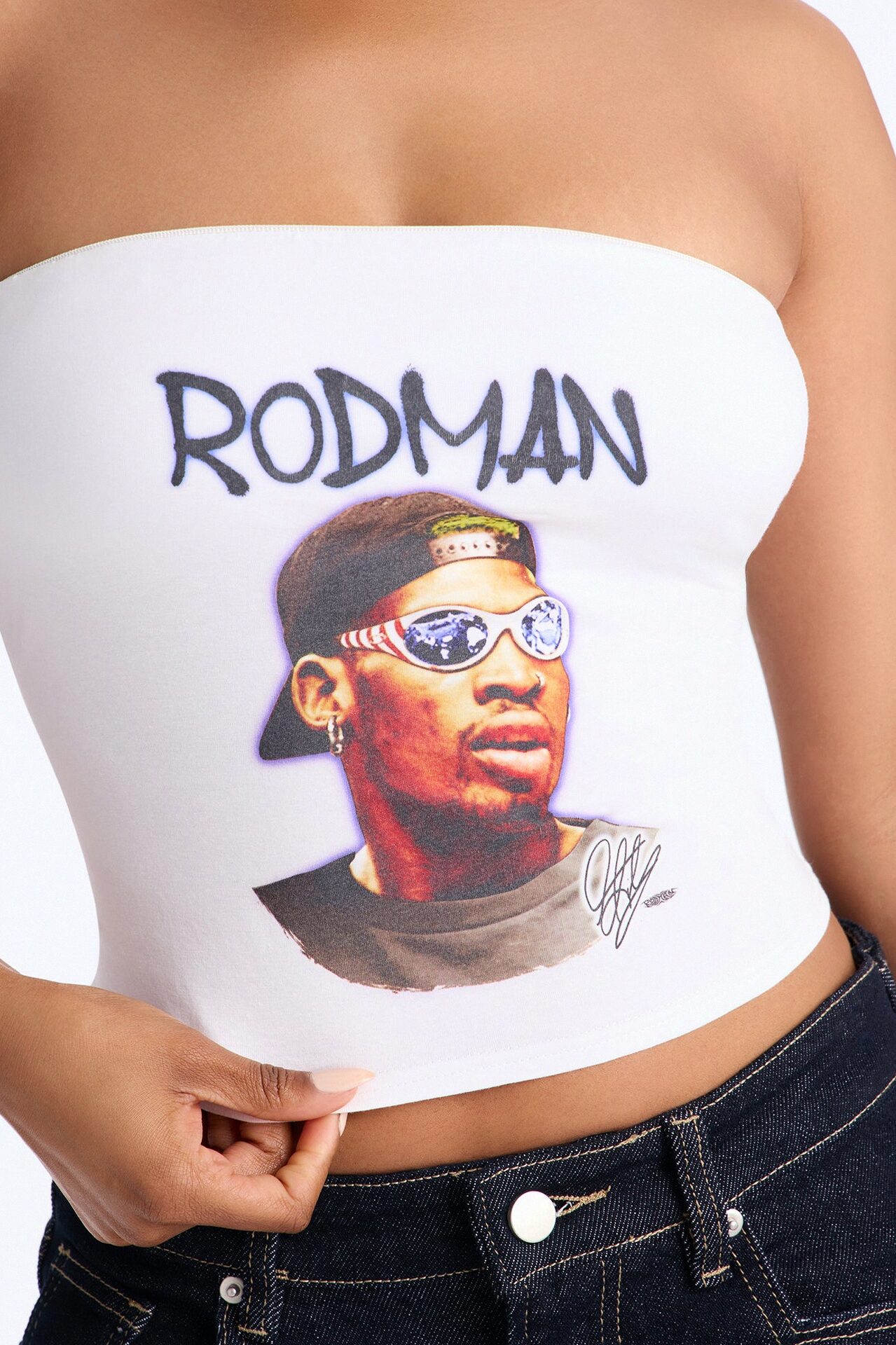 Dennis Rodman Tube Top - White