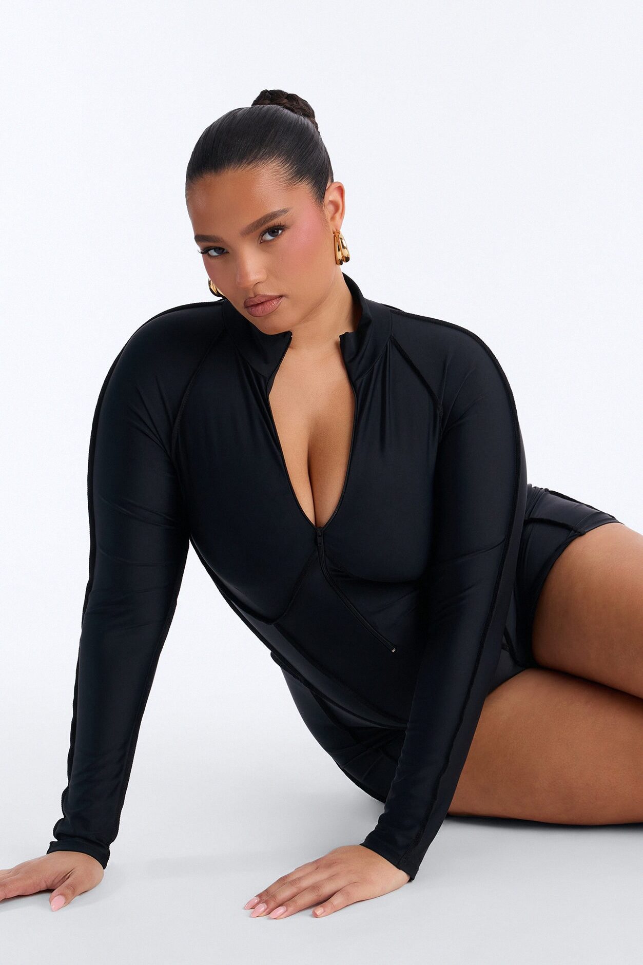 Tressa Backless Micro Romper - Black