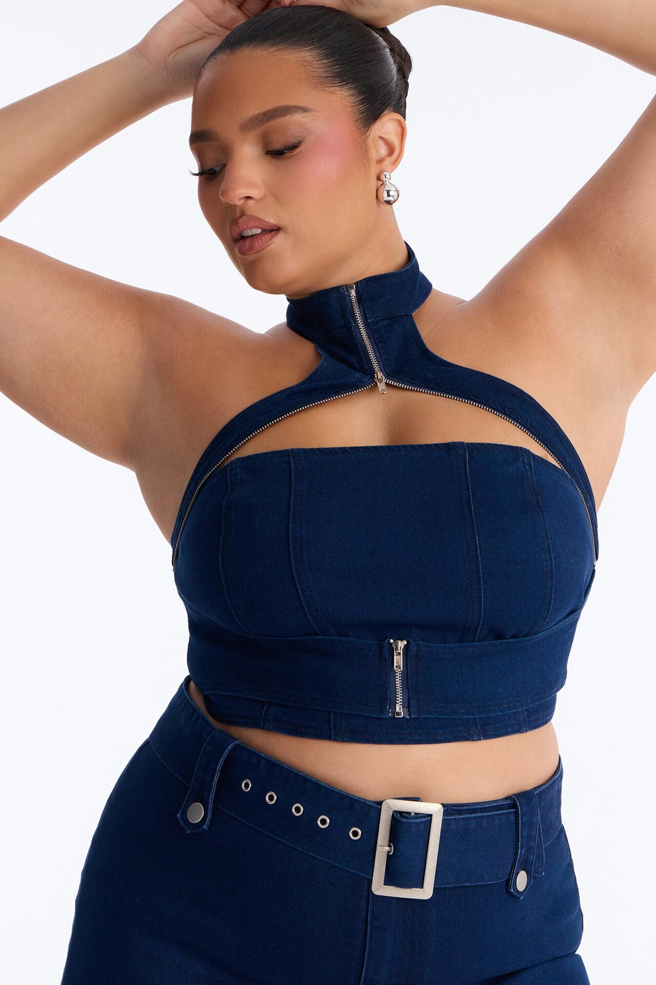 Let Me Adore You Skirt Set - Dark Wash
