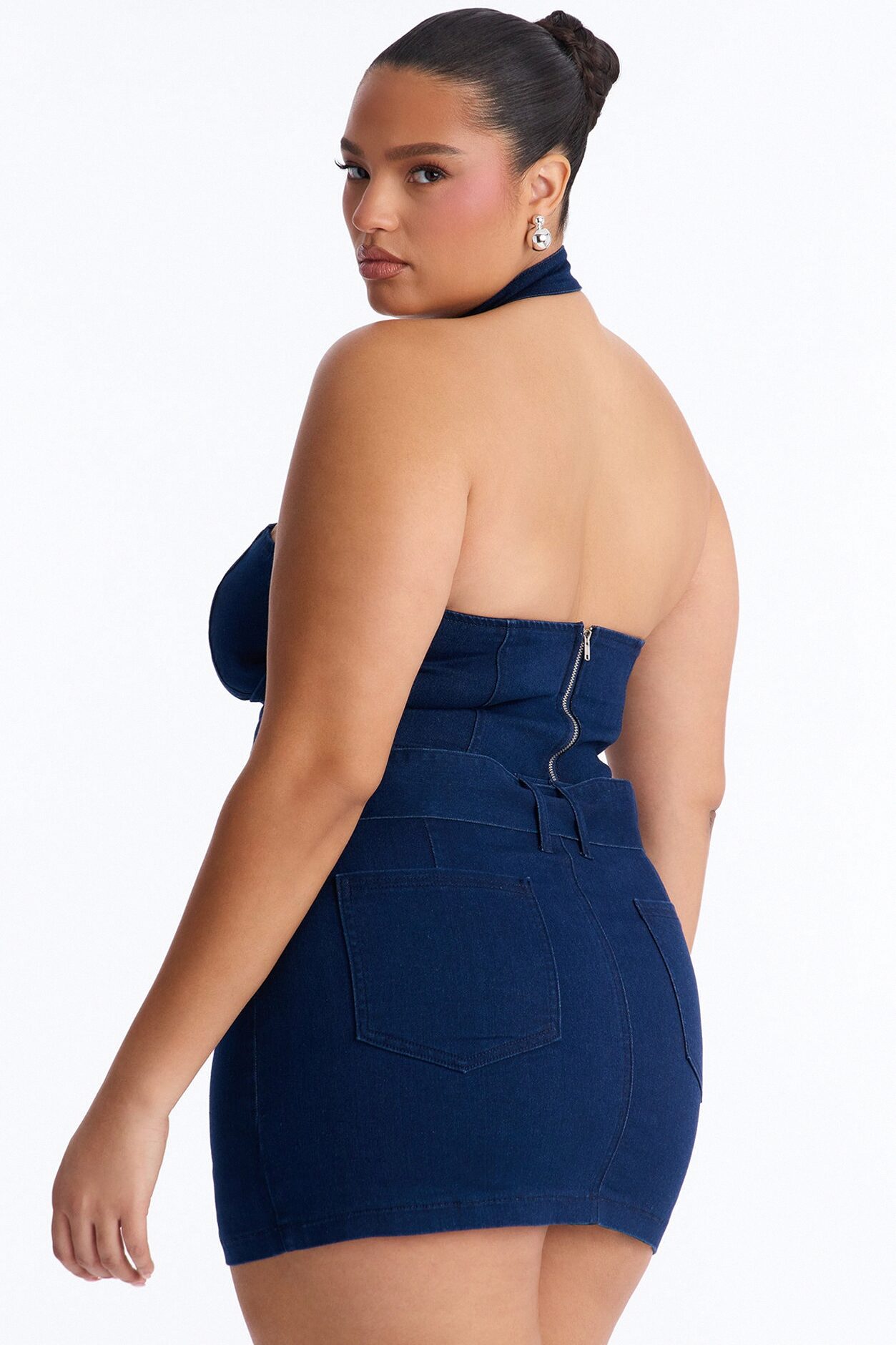 Let Me Adore You Skirt Set - Dark Wash