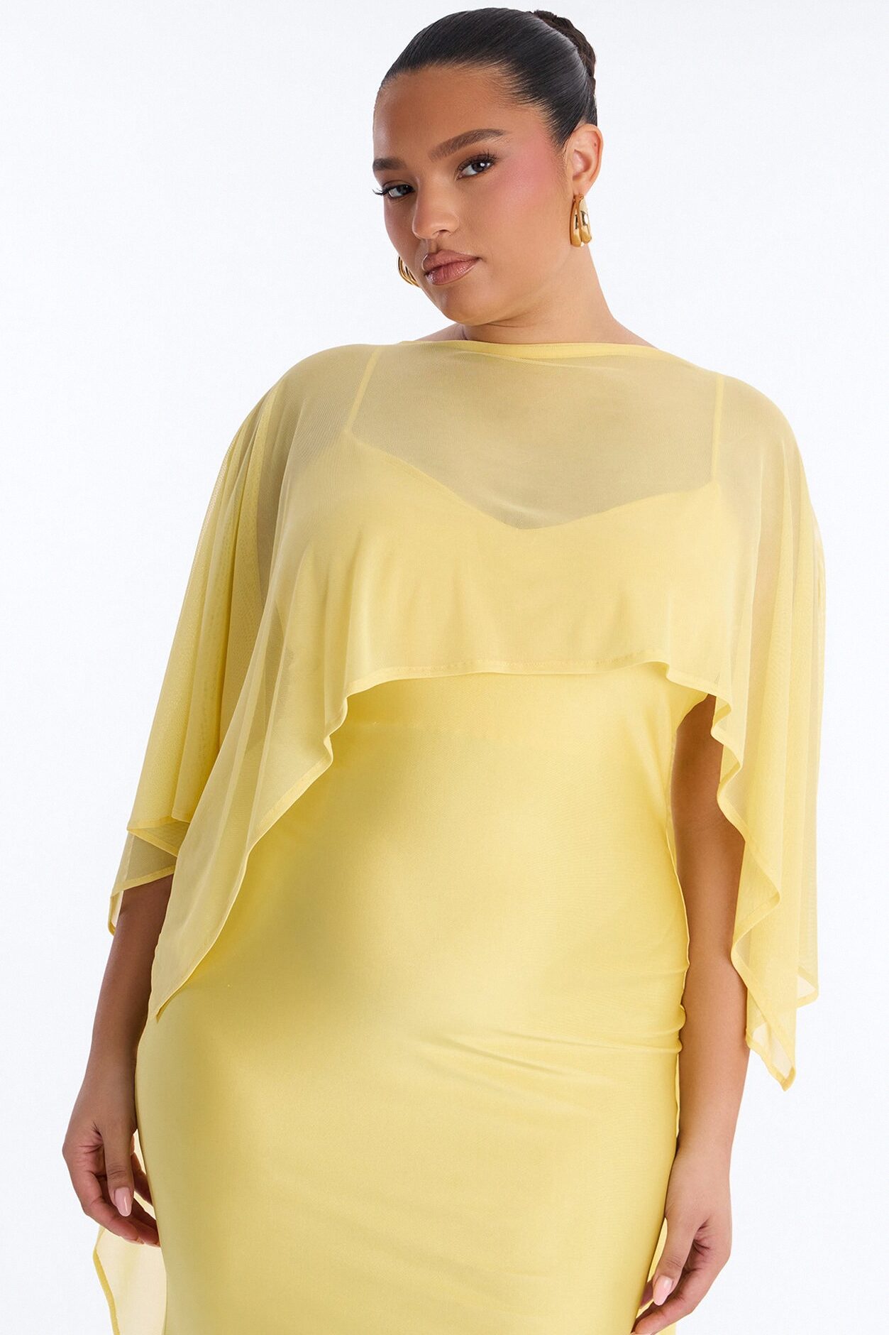 Staying True Satin Maxi Dress - Butter Yellow