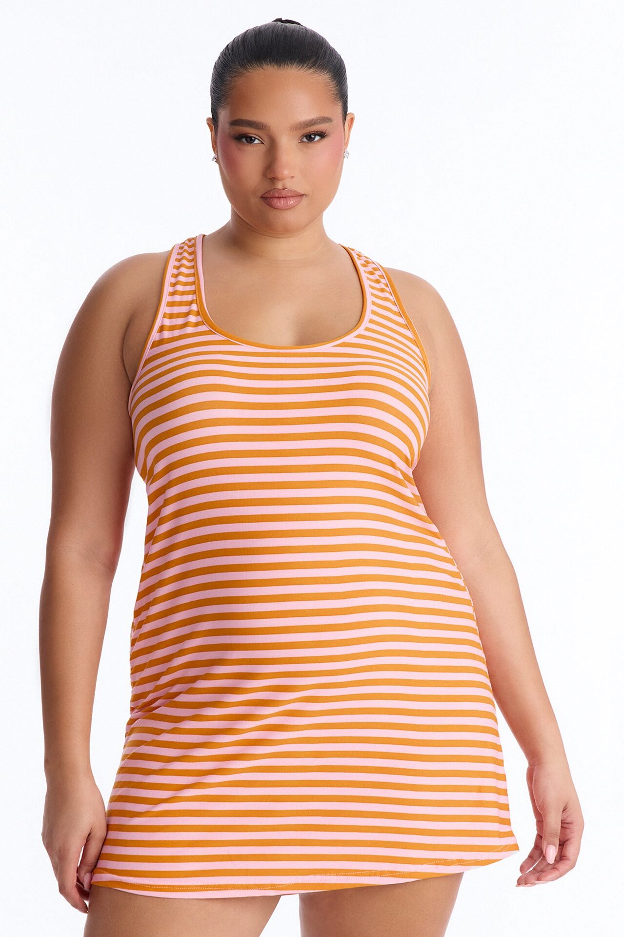 Need A Nap PJ Sleep Dress - Orange/combo
