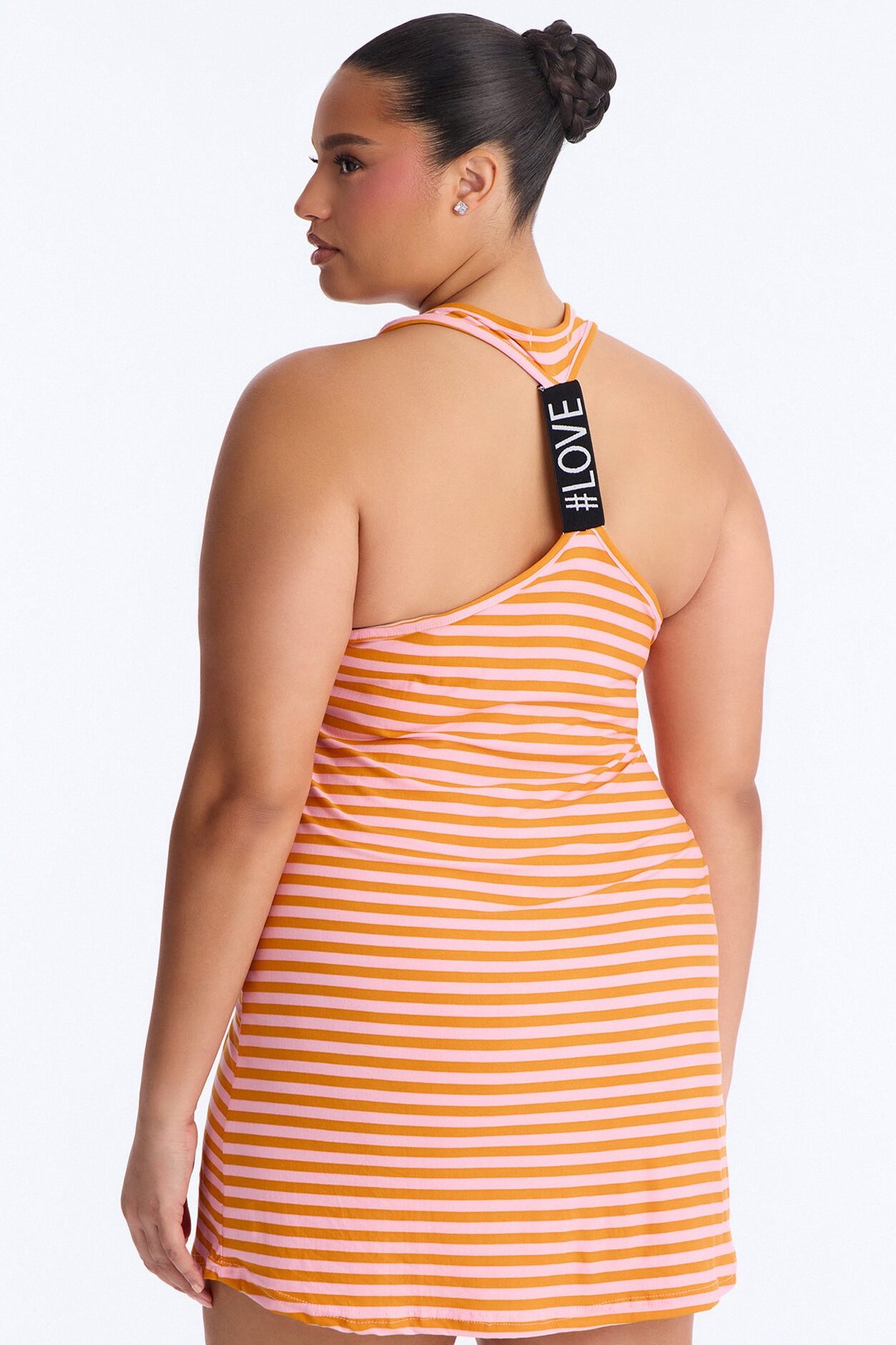 Need A Nap PJ Sleep Dress - Orange/combo