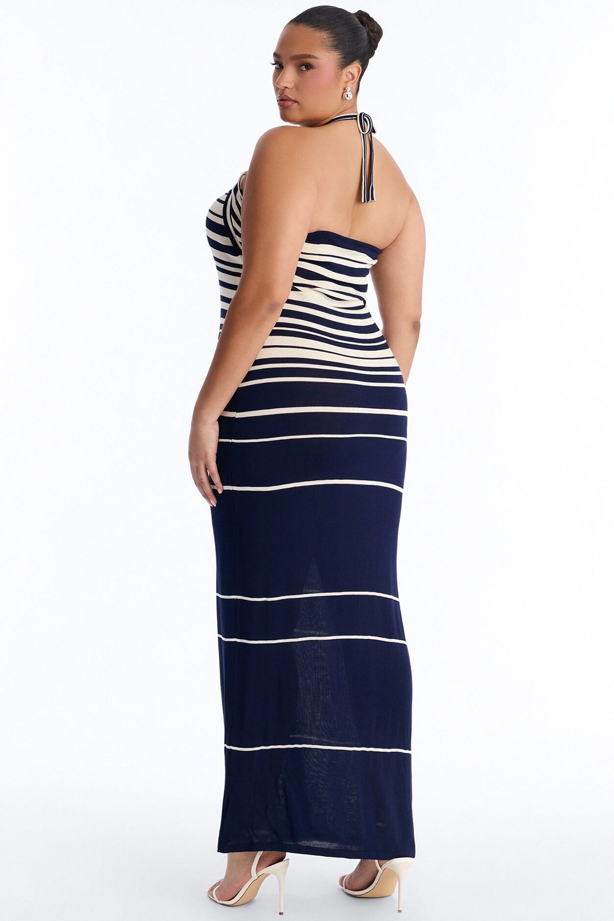 Set Sail Striped Knit Maxi Dress - Navy/combo